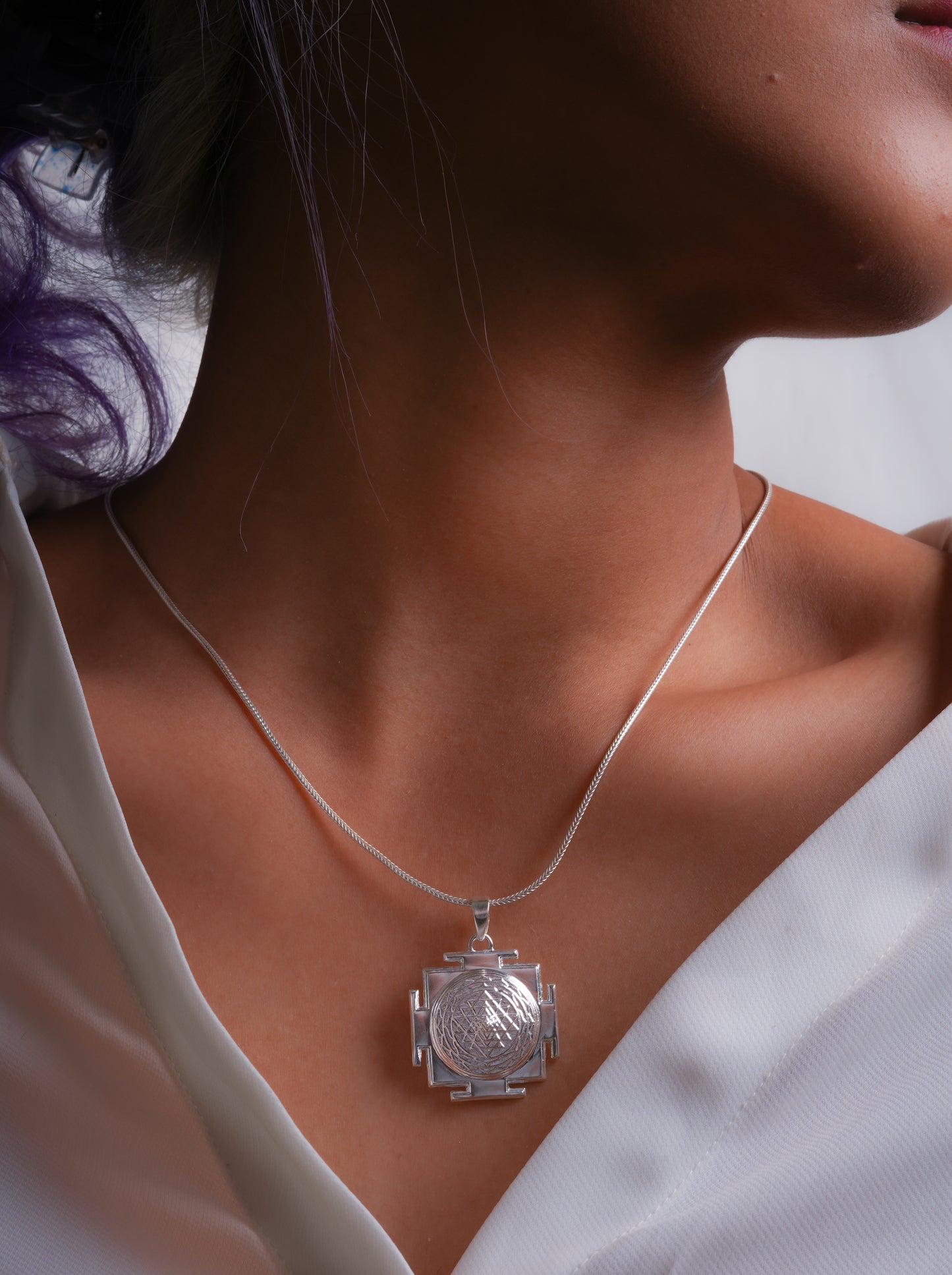 Sri Yantra Silver Pendant
