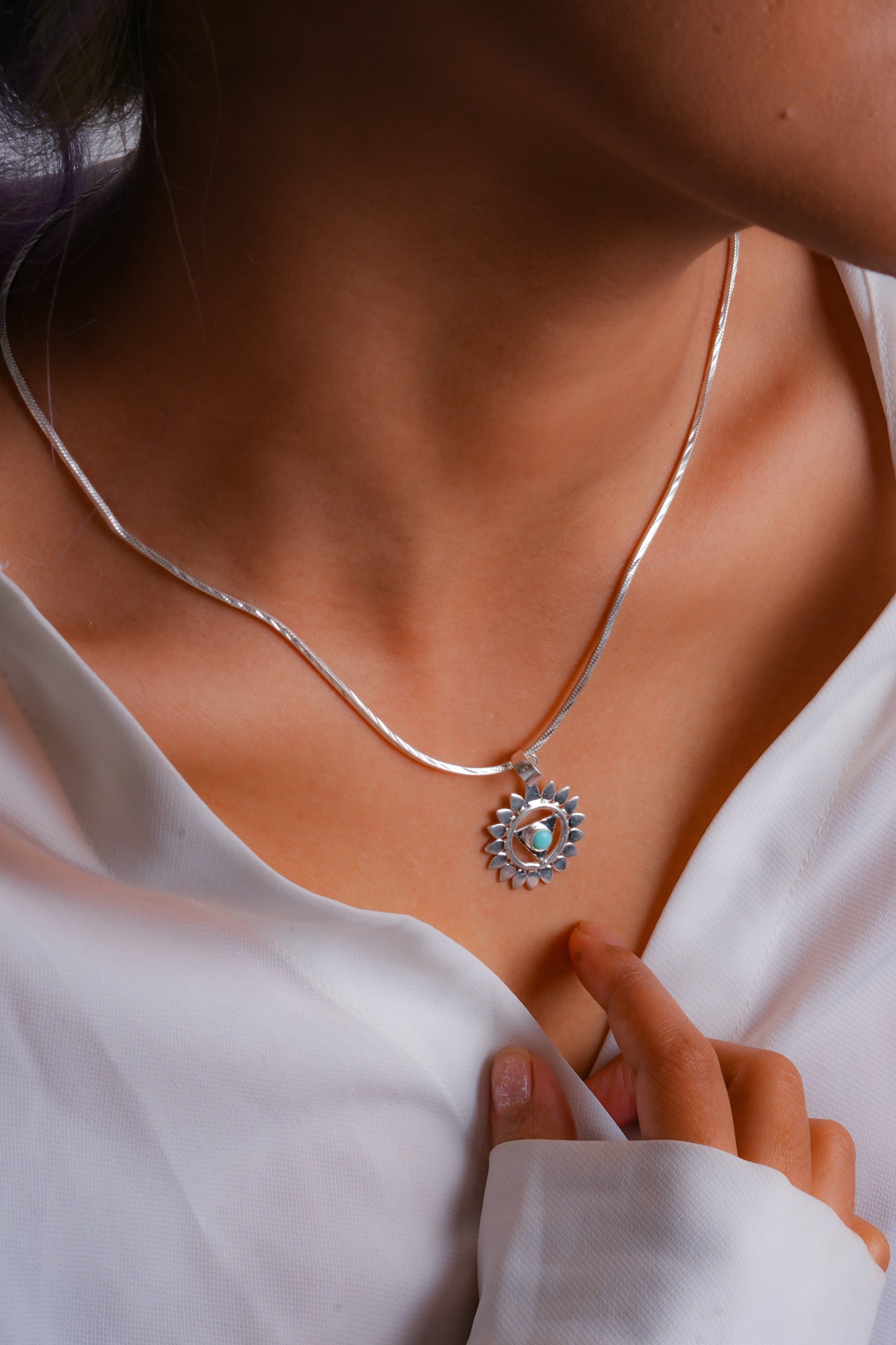 Healing Third Eye Chakra Turquoise Pendant