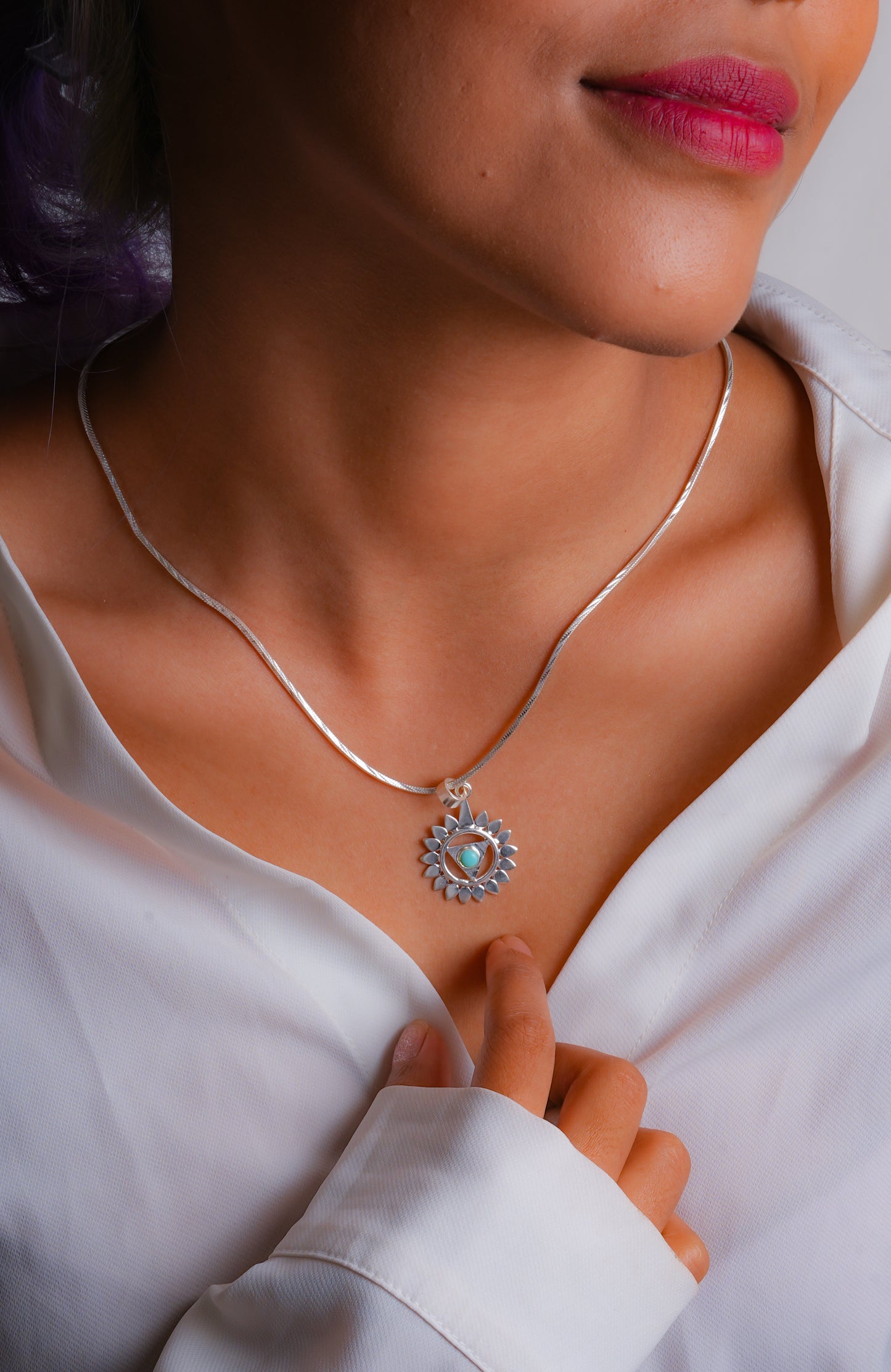 Healing Third Eye Chakra Turquoise Pendant