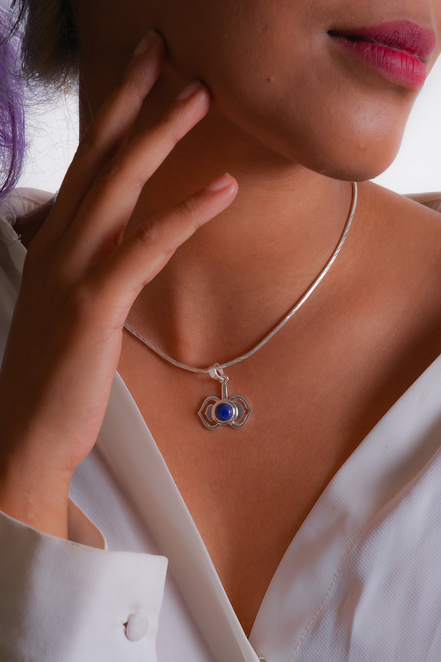 Healing Evil Eye Lapis Lazuli Pendant