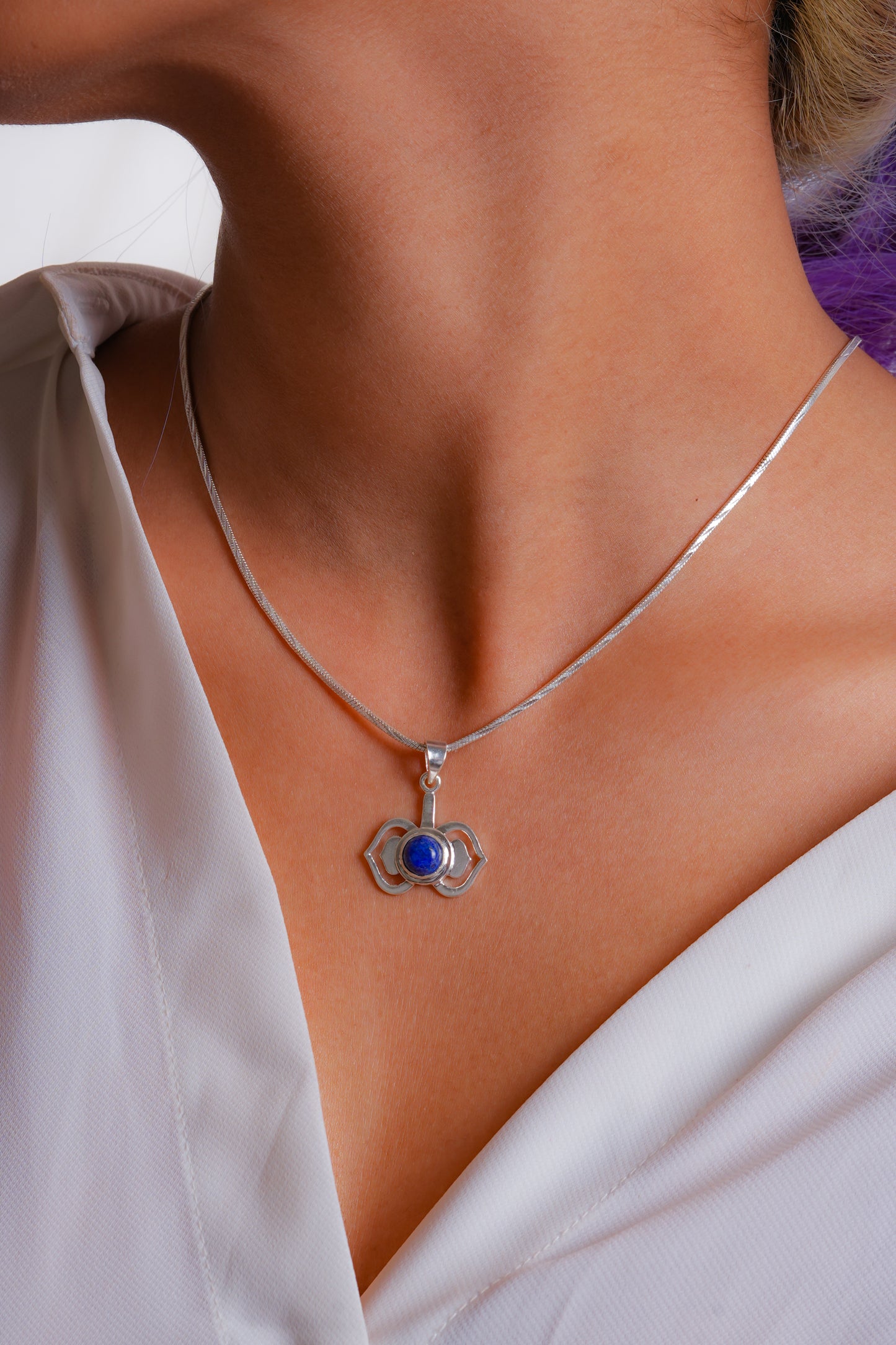 Healing Evil Eye Lapis Lazuli Pendant