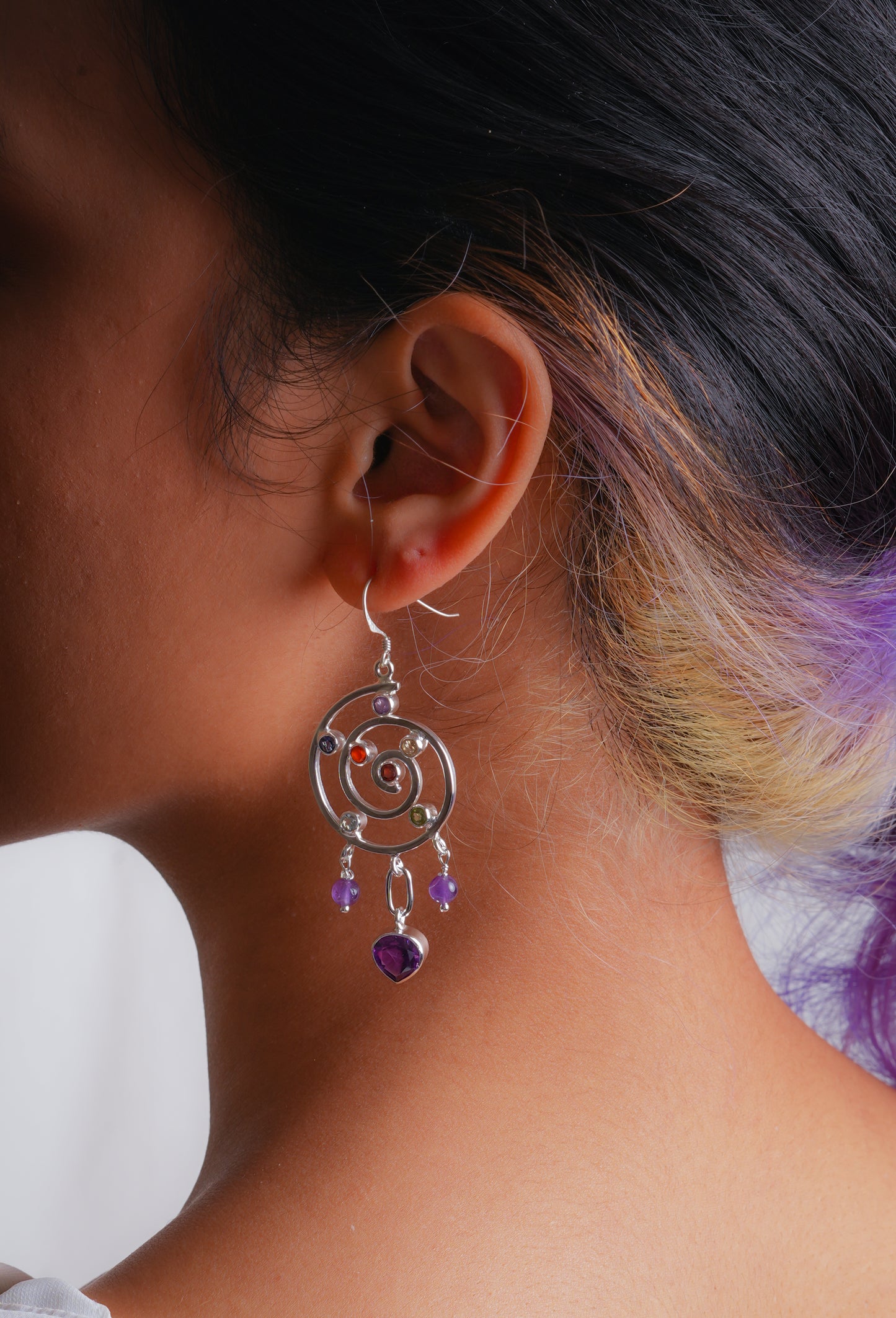 Chakra Spiral Earrings