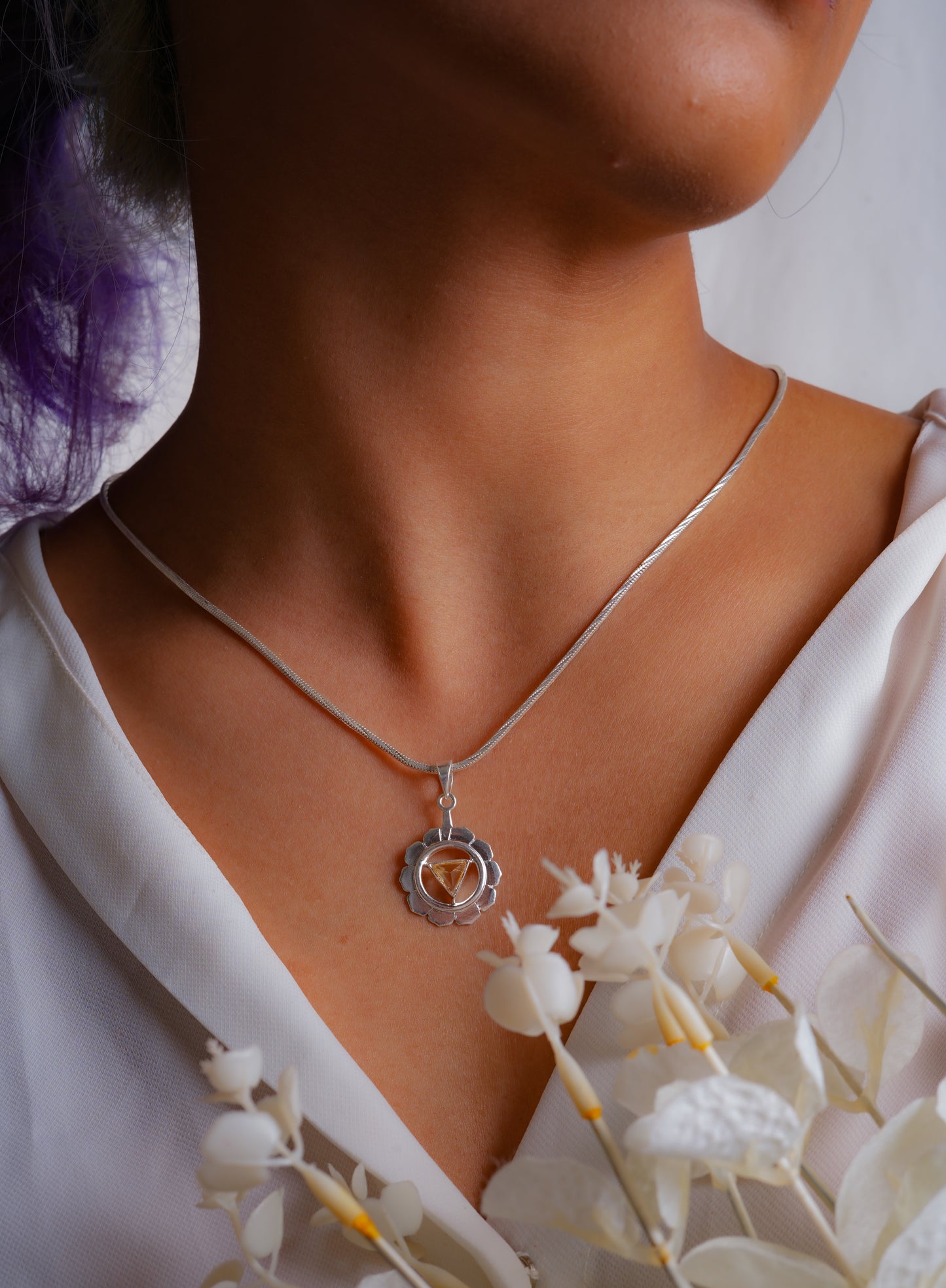 Healing Manipura (Sacral) Chakra Pendant With Citrine
