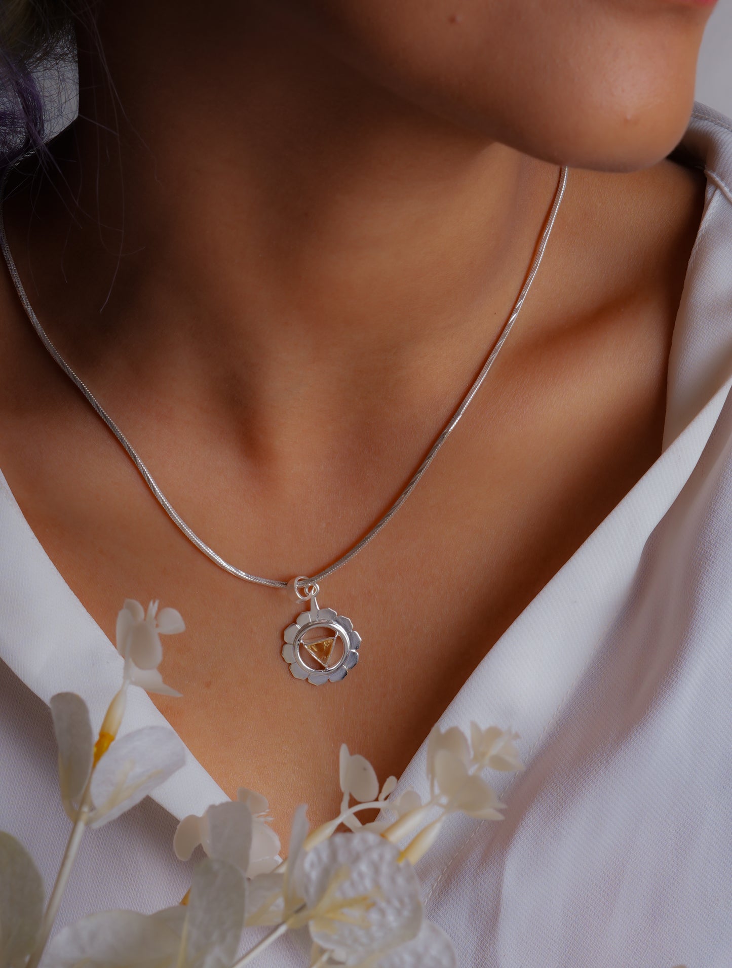 Healing Manipura (Sacral) Chakra Pendant With Citrine