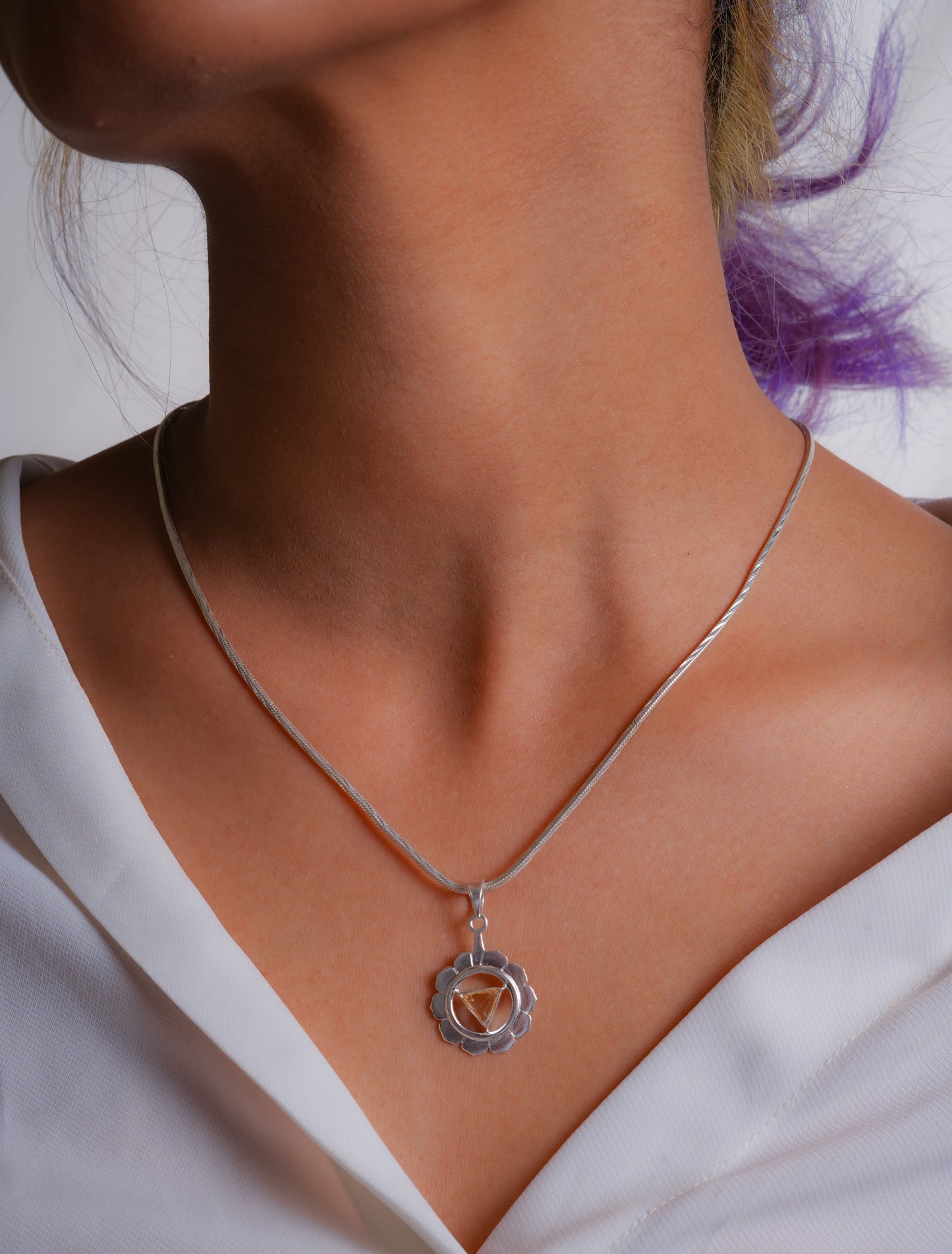 Healing Manipura (Sacral) Chakra Pendant With Citrine