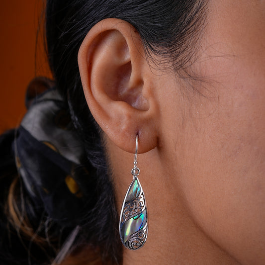 Silver Abalone Deco Drops