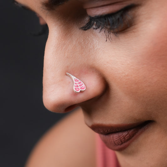 Bodhi Leaf Silver Nose Pin