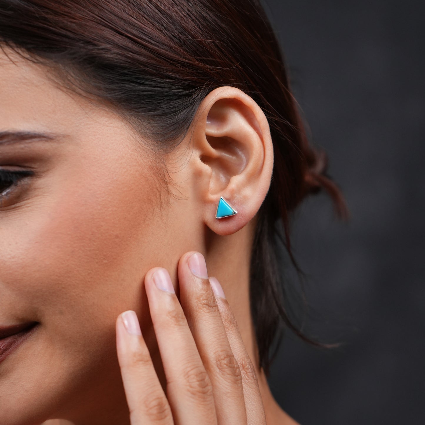 Natural Arizona Turquoise Silver Studs