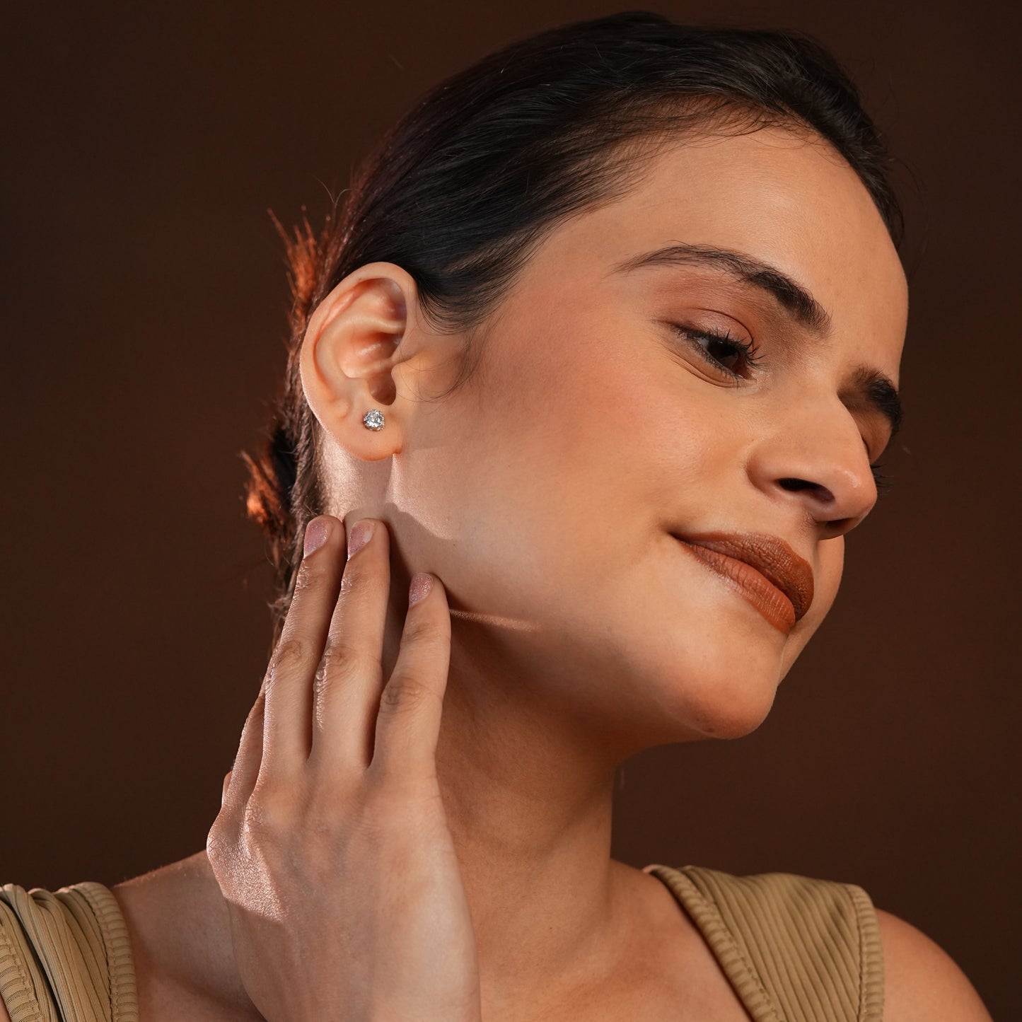 Everyday Zircon Silver Solitaire Studs