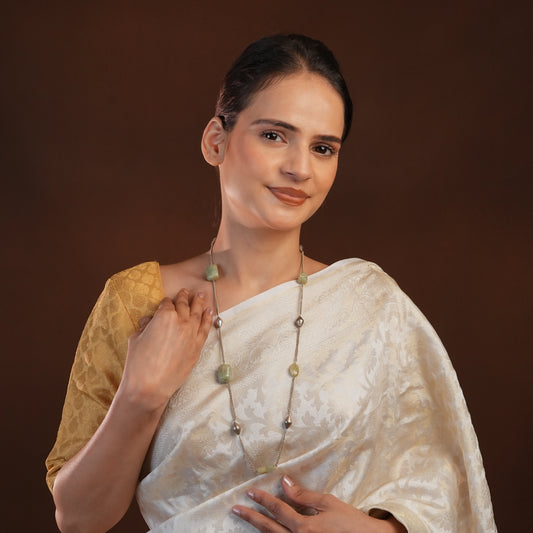 Green Onyx Silver Necklace