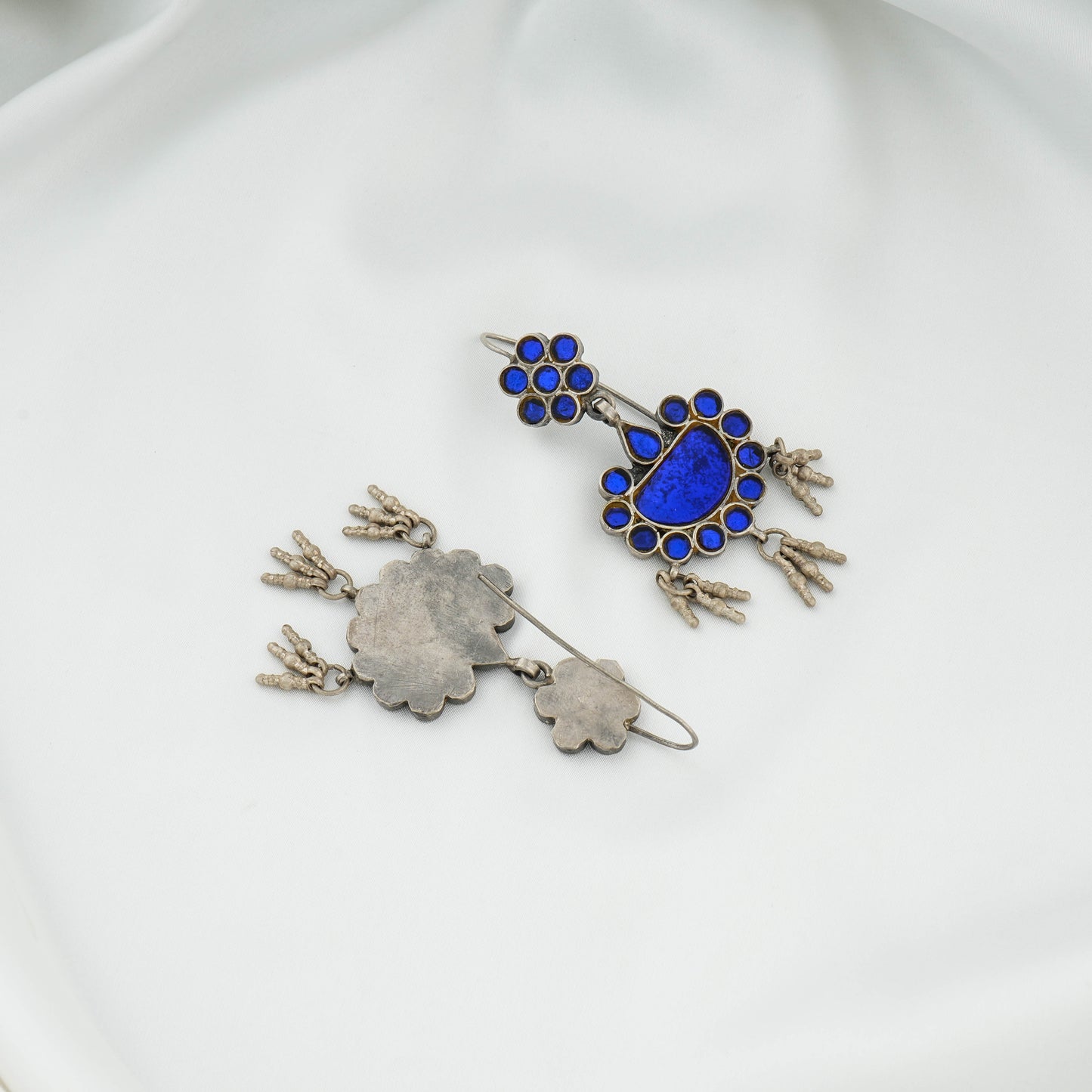 Madhu Chandrika Chandani Silver Mirror Earrings