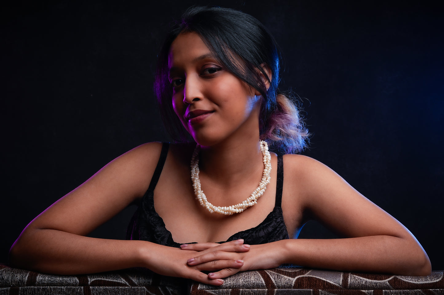 Tri Layered Freshwater Pearl Tumbles Necklace