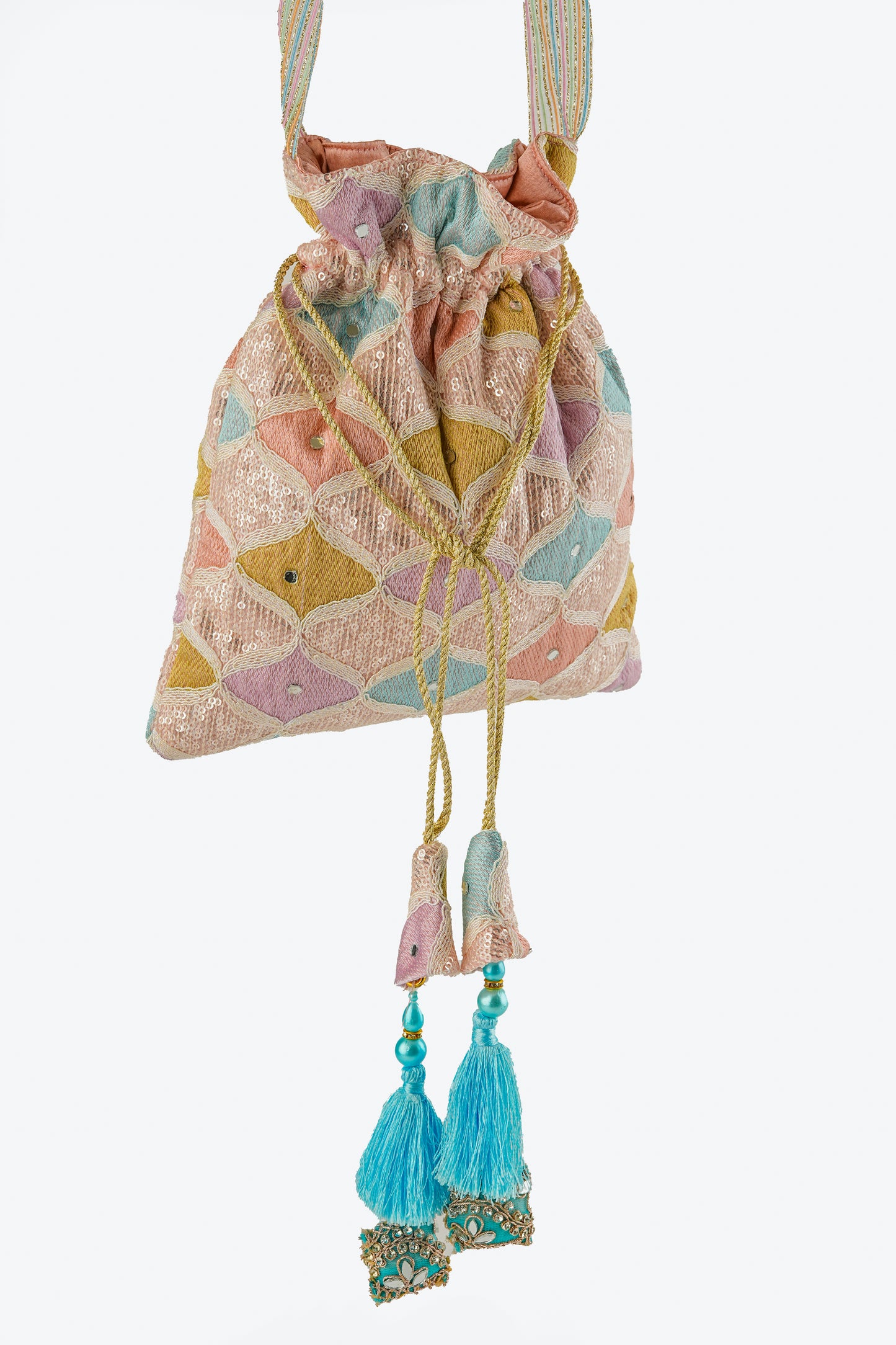 Sequinned Splendour Embroidered Potli