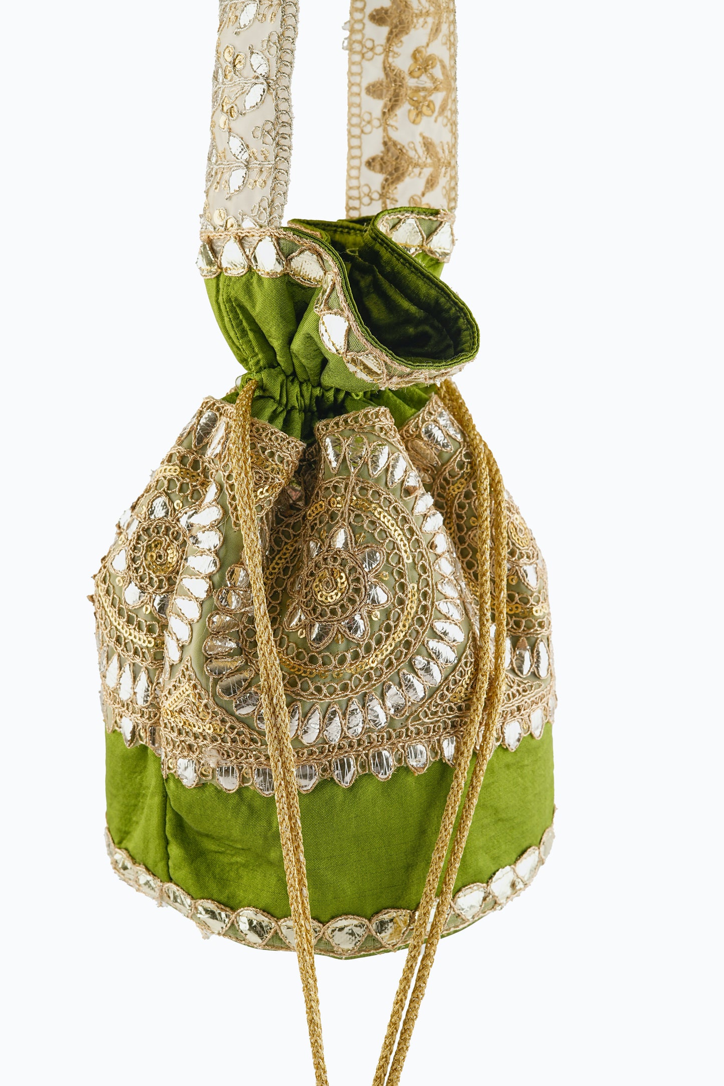 Gota Patti Green Potli
