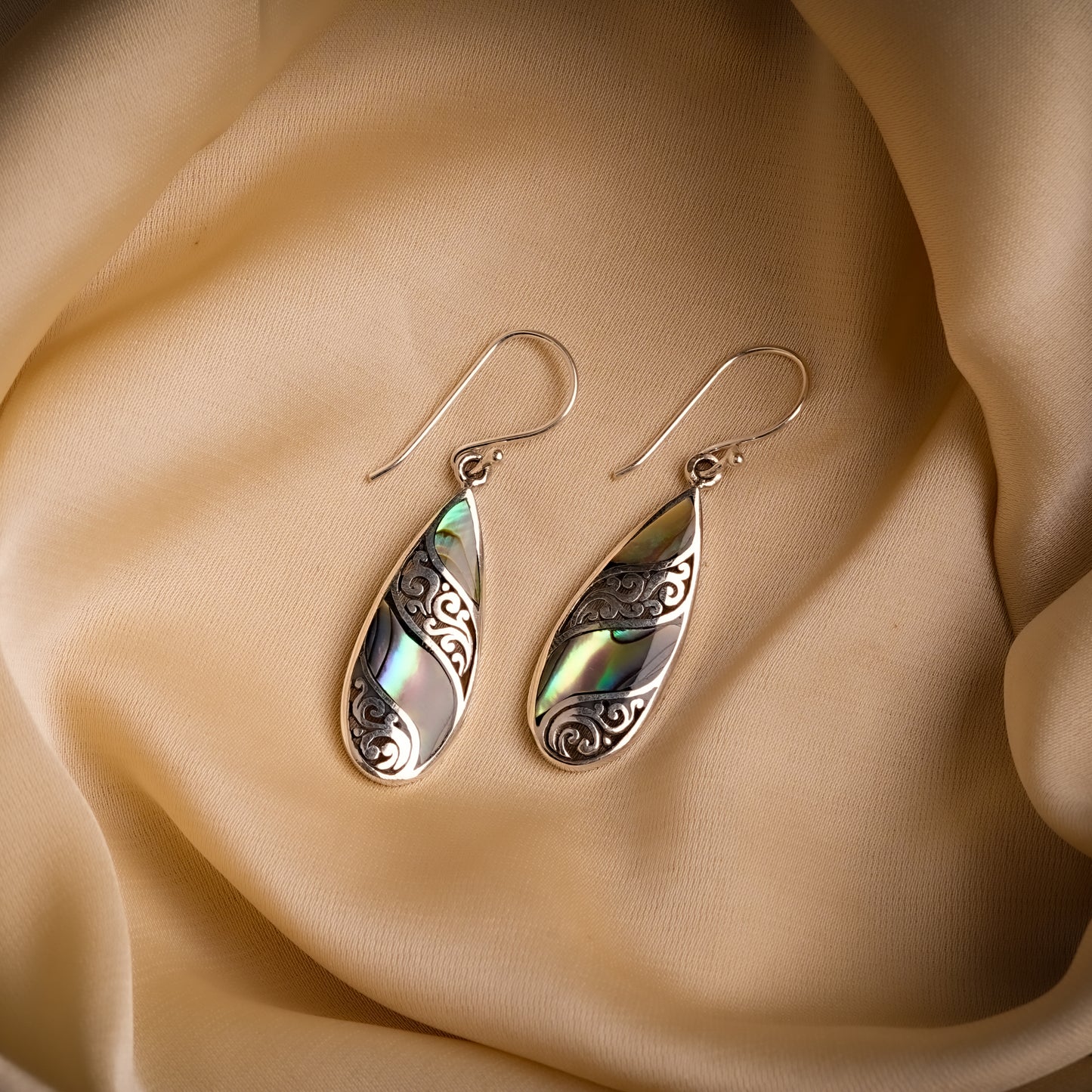 Silver Abalone Deco Drops