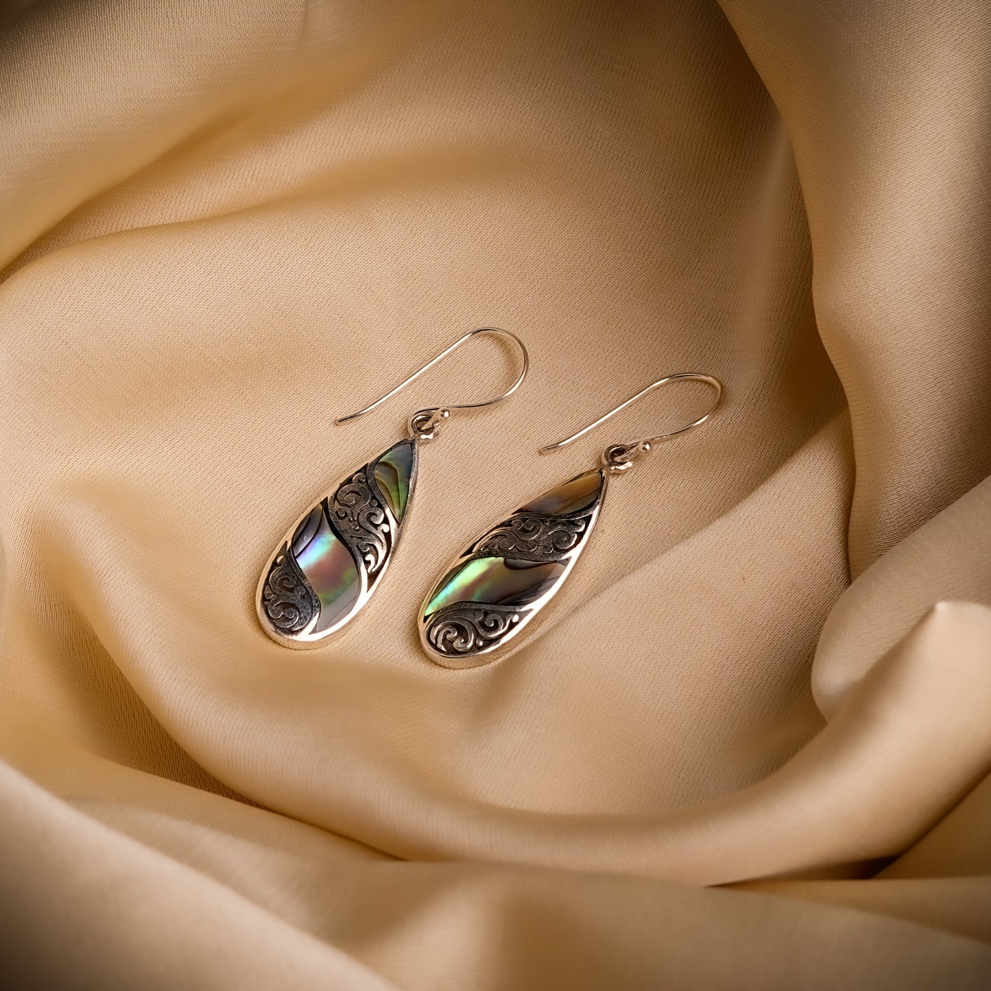 Silver Abalone Deco Drops