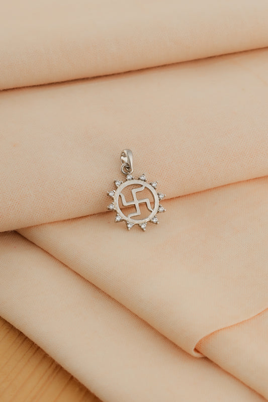 Swastika  Silver Pendant