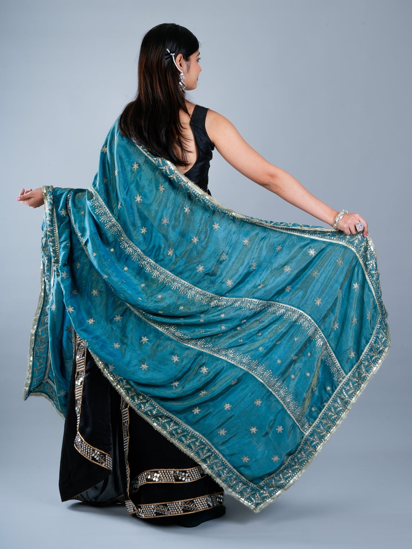 Totapari Teal Fashion Dupatta