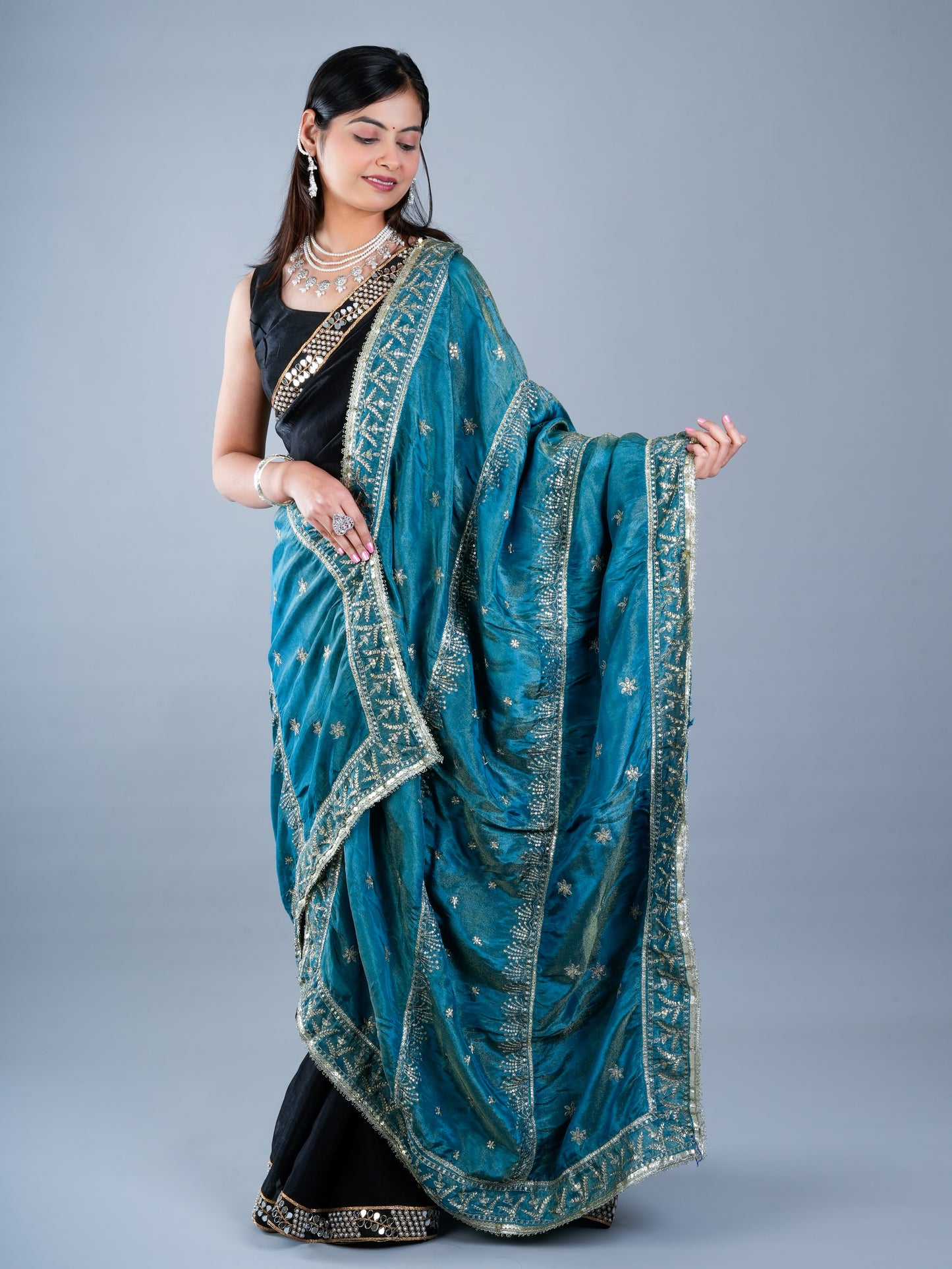 Totapari Teal Fashion Dupatta