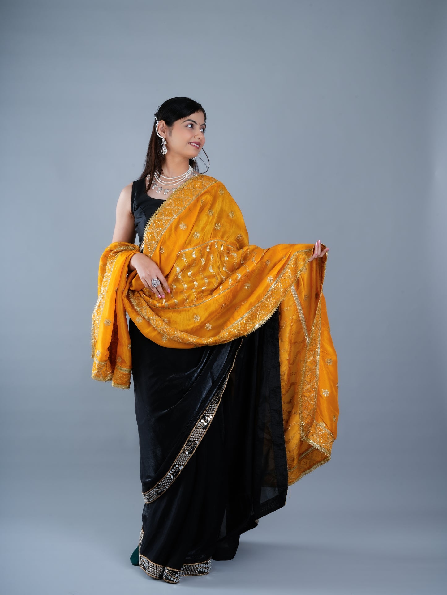 Totapari Amber Yellow Fashion Dupatta