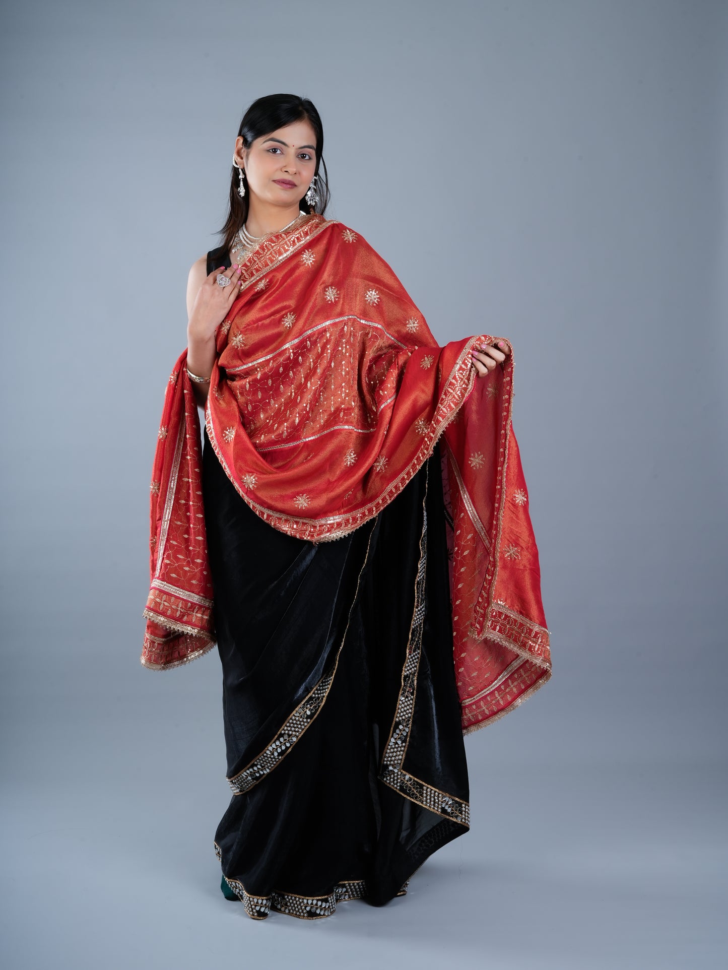 Totapari Sunset Red Fashion Dupatta