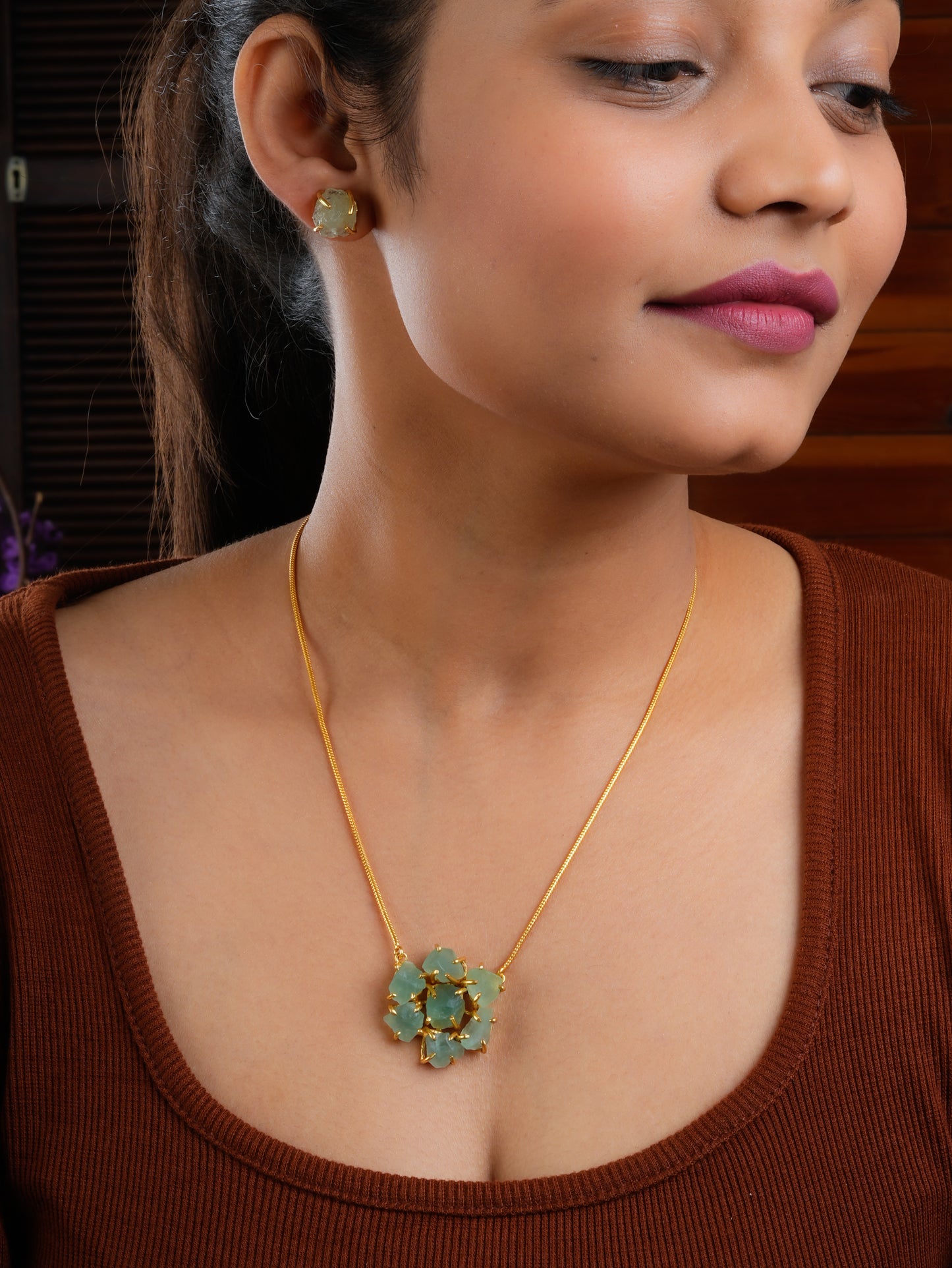 Galaxy Green Amethyst Necklace