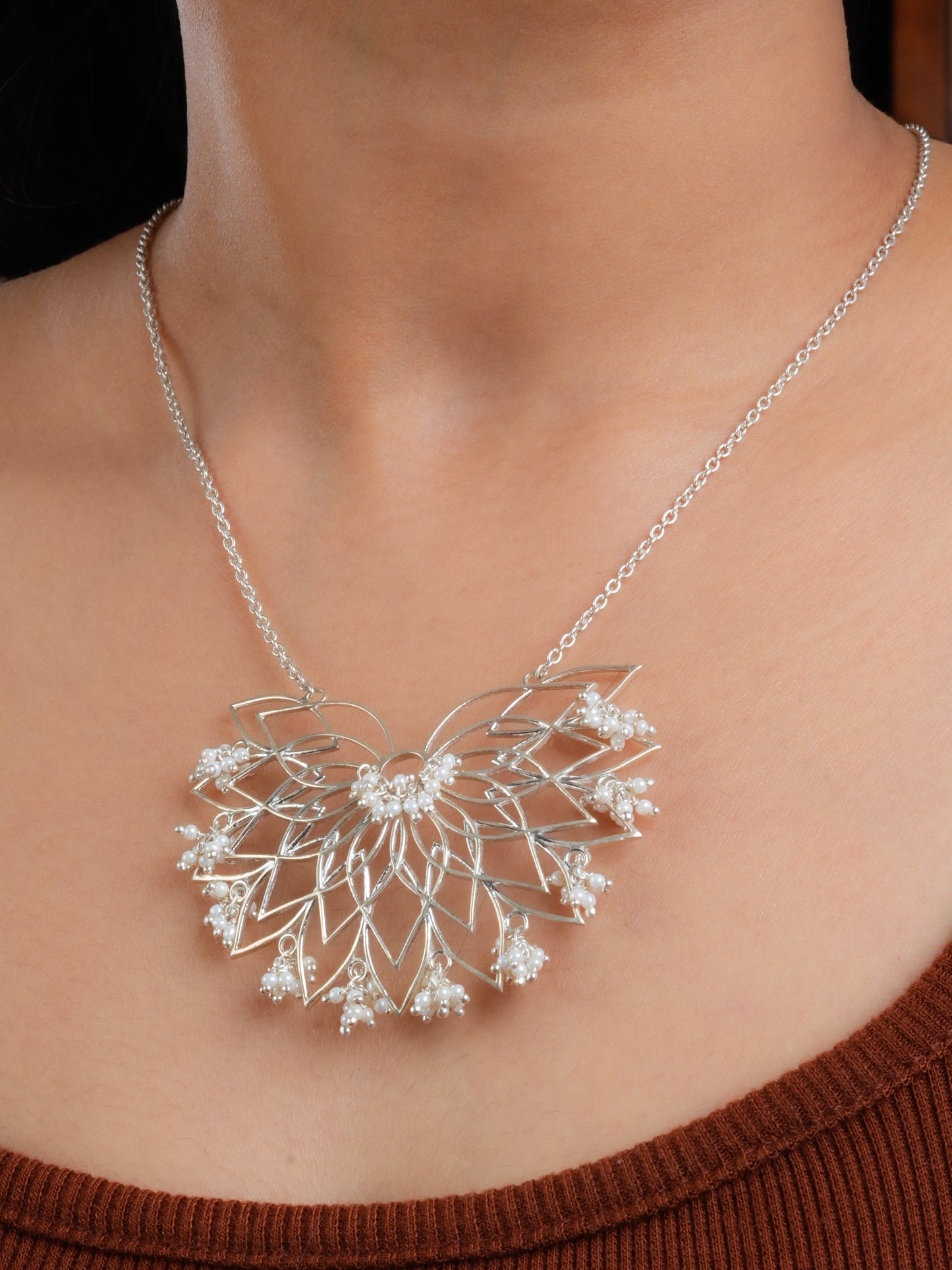 Silver Water Lily Set with Lotus Mist Ring (92.5 Silver)