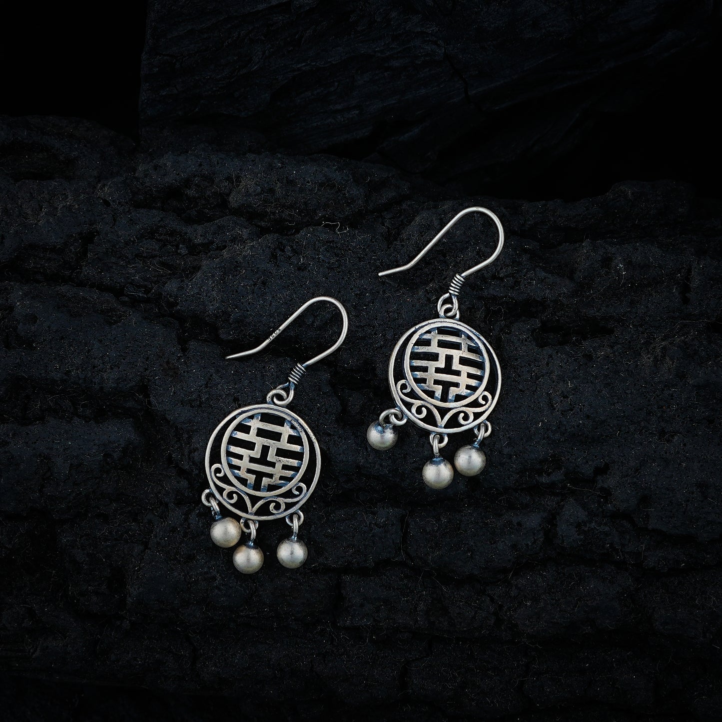 Jharokha Silver Earrings