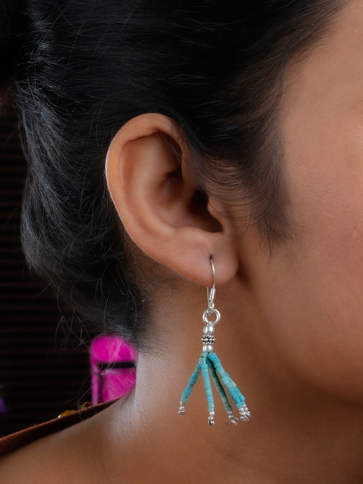 Classic Turquoise  Bead Earrings