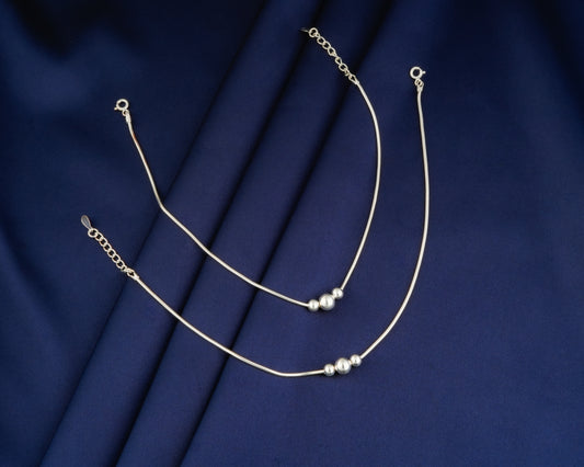 Triple Ball Anklets