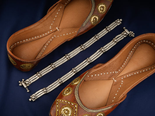 Shahi Silver Anklets