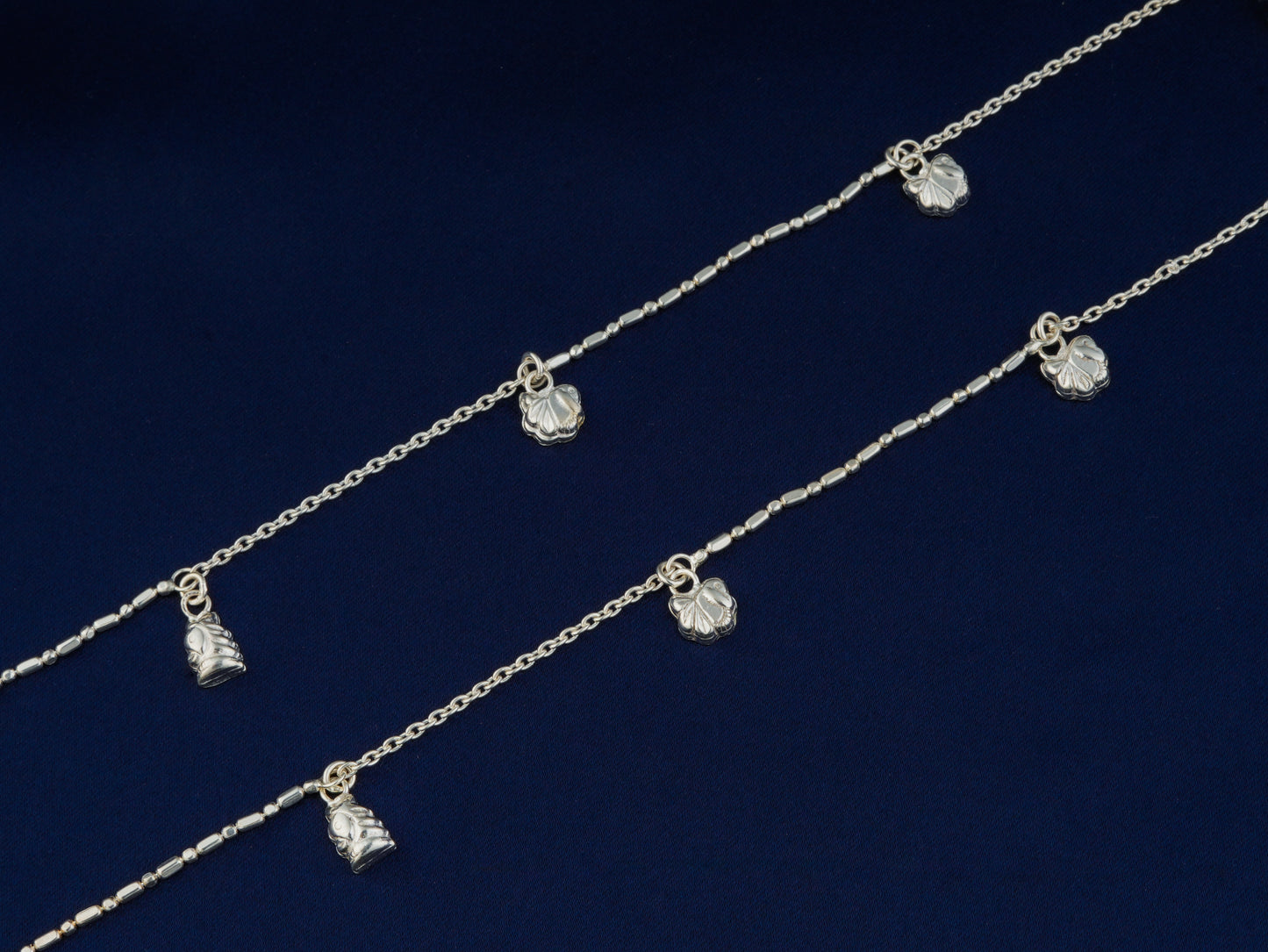 Charms Silver Anklets