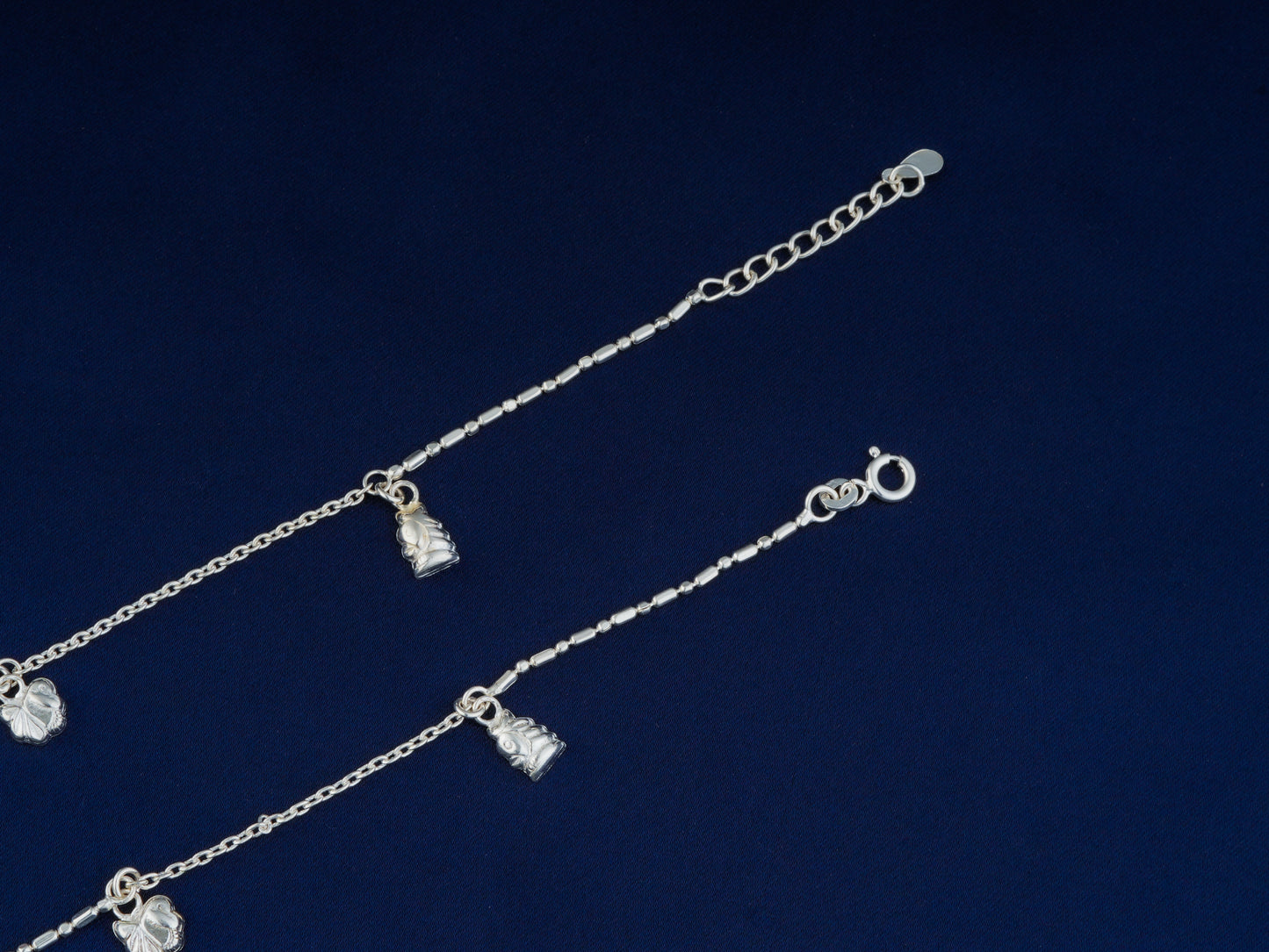 Charms Silver Anklets