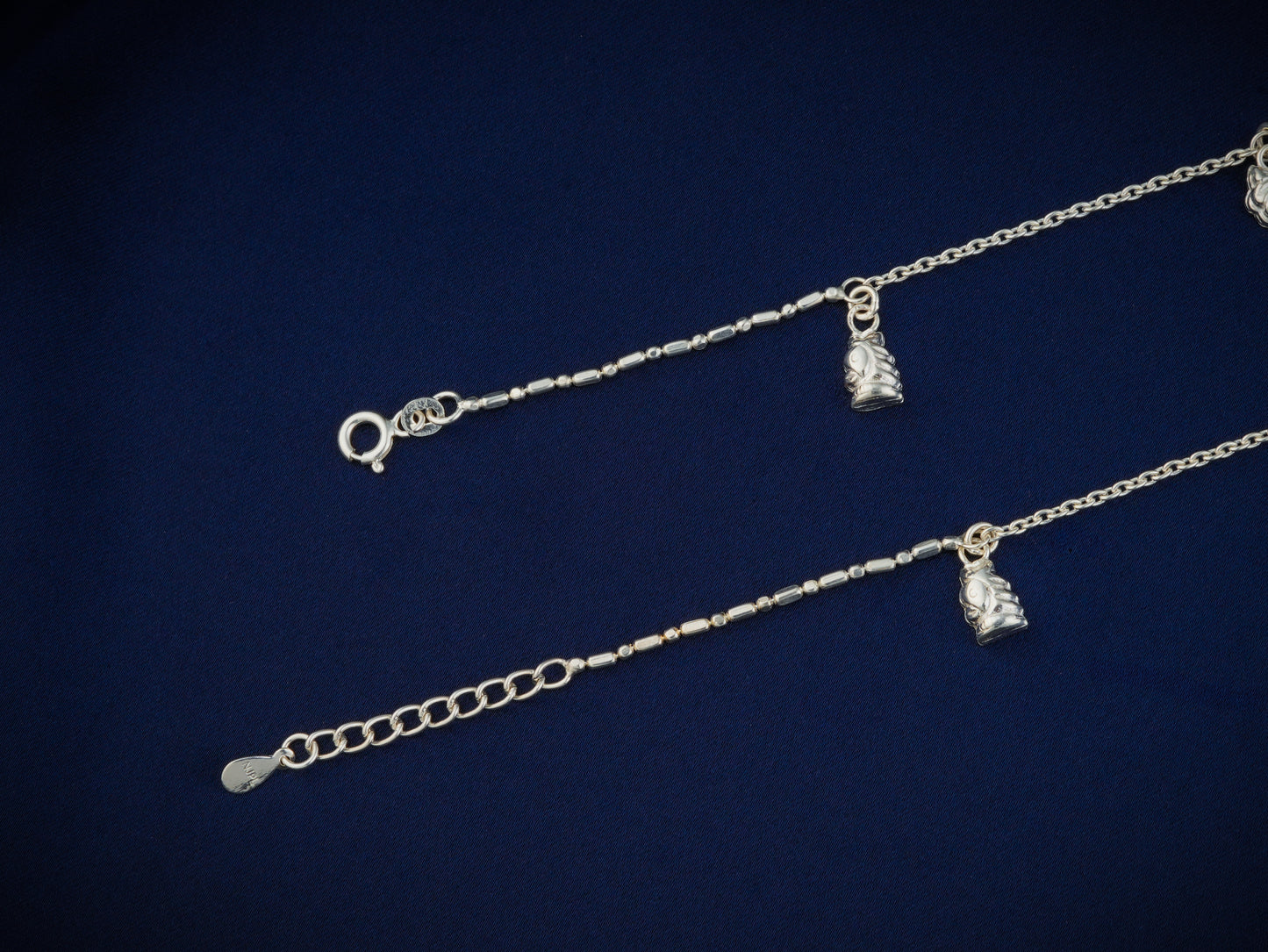 Charms Silver Anklets