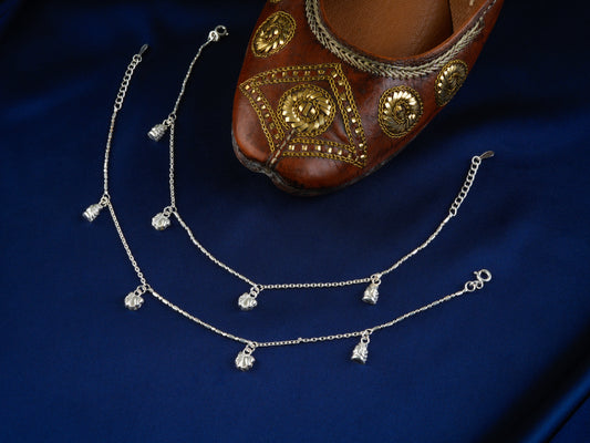 Charms Silver Anklets
