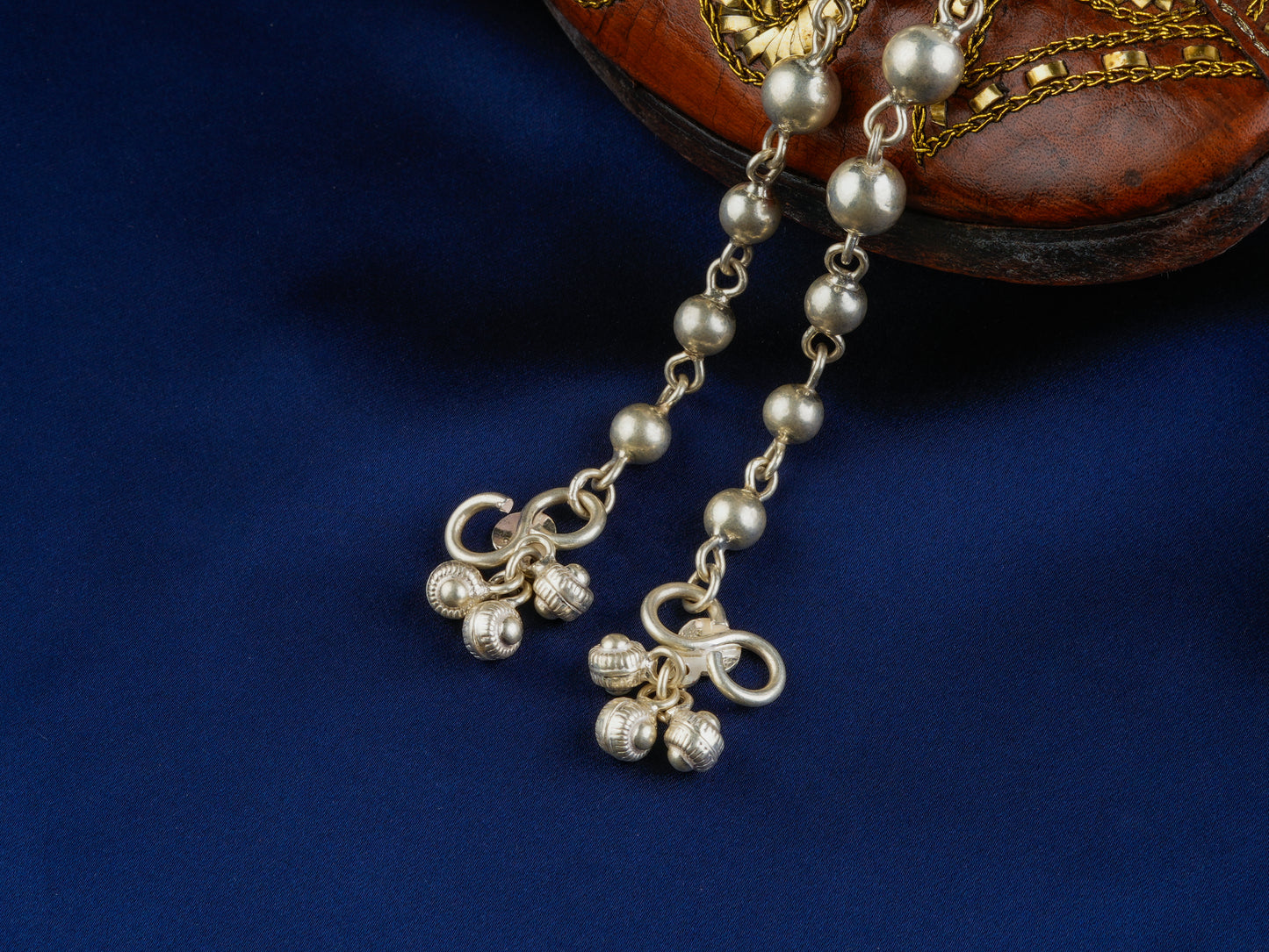 Silver Ball Beads Anklets