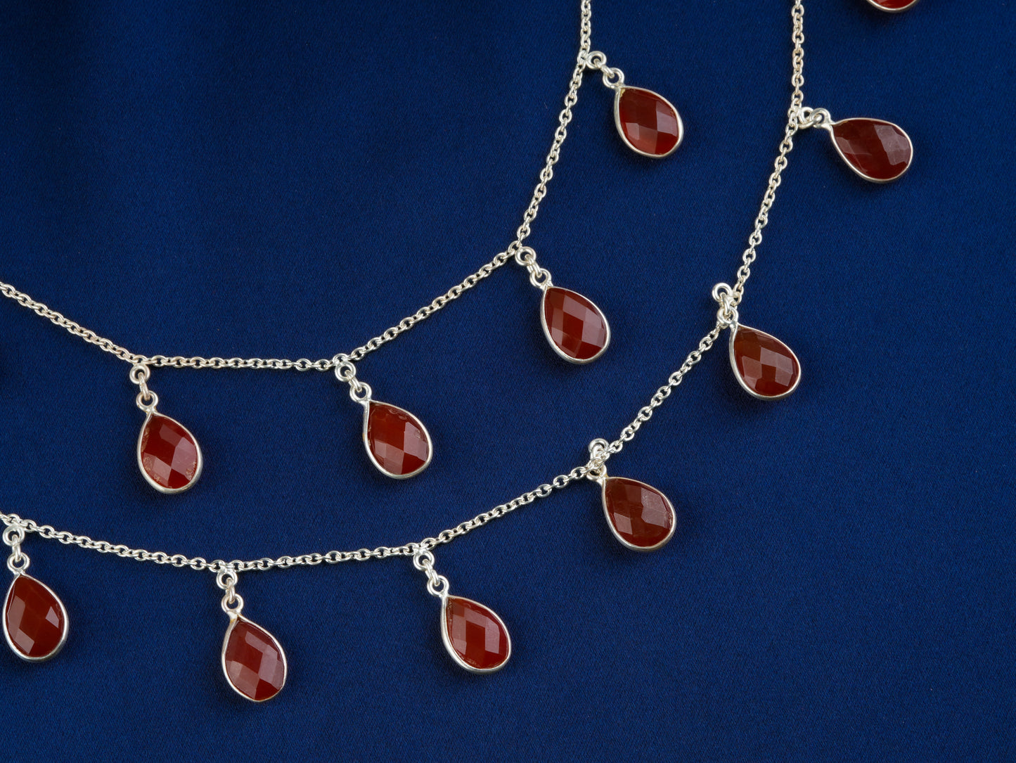 Carnelian Droplets Anklets