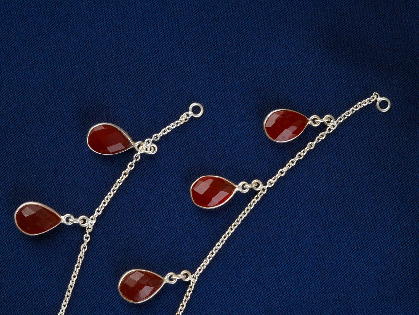 Carnelian Droplets Anklets