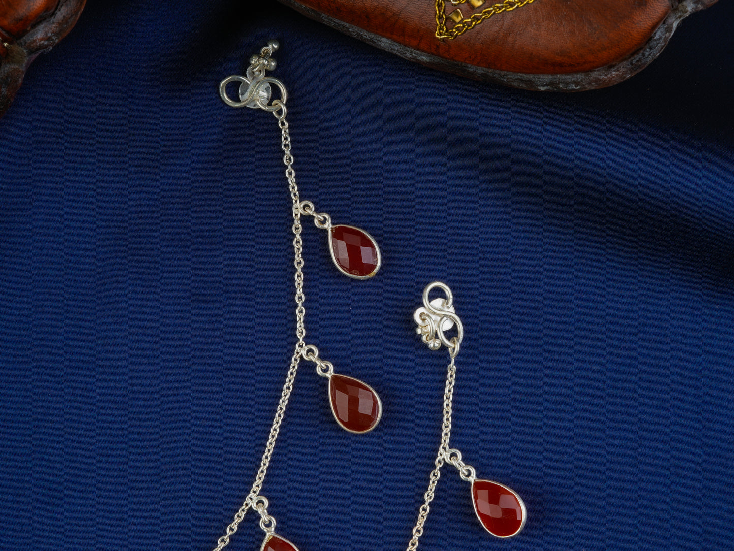 Carnelian Droplets Anklets