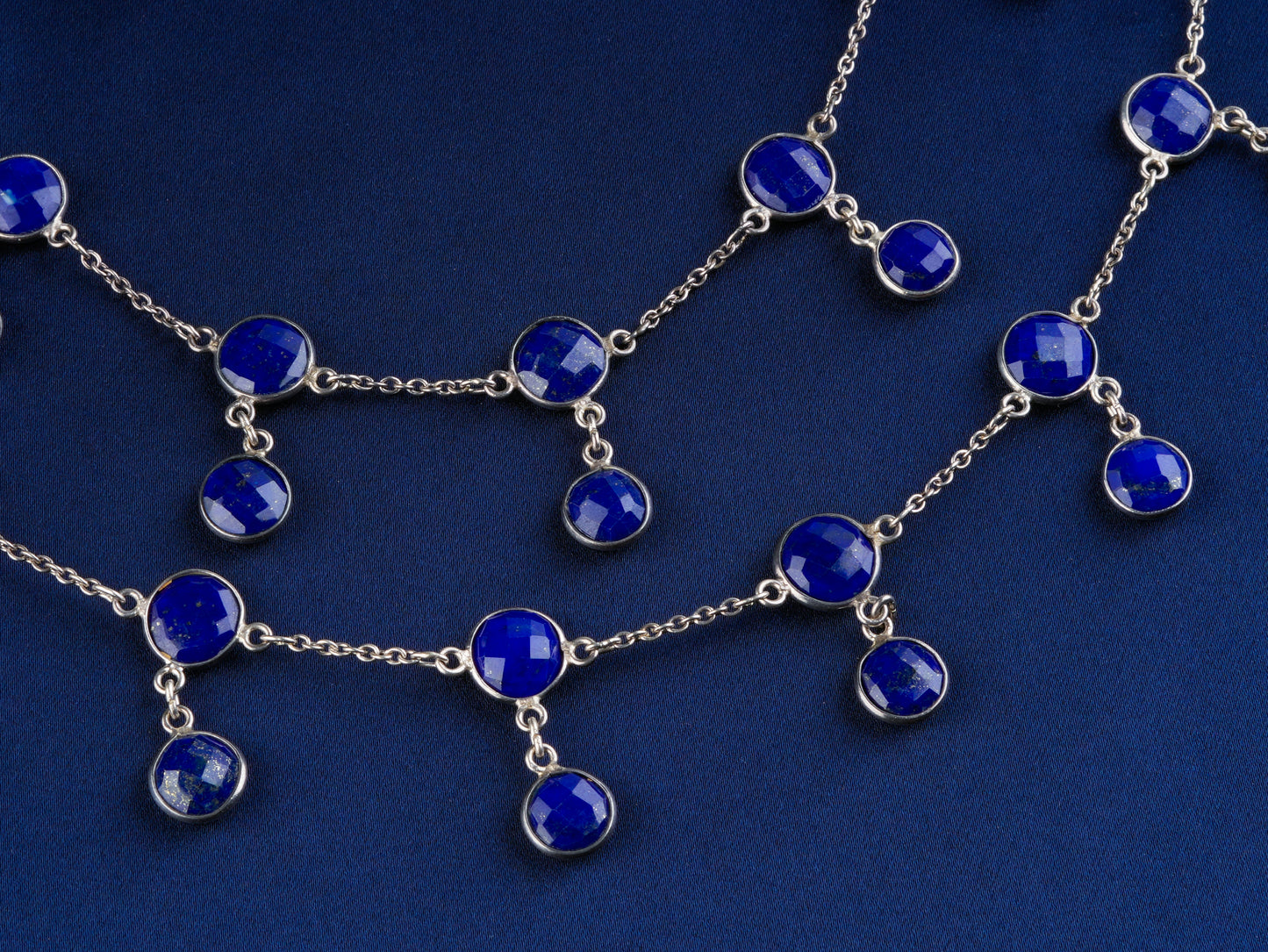 Lapis Lazuli Rounds Anklets