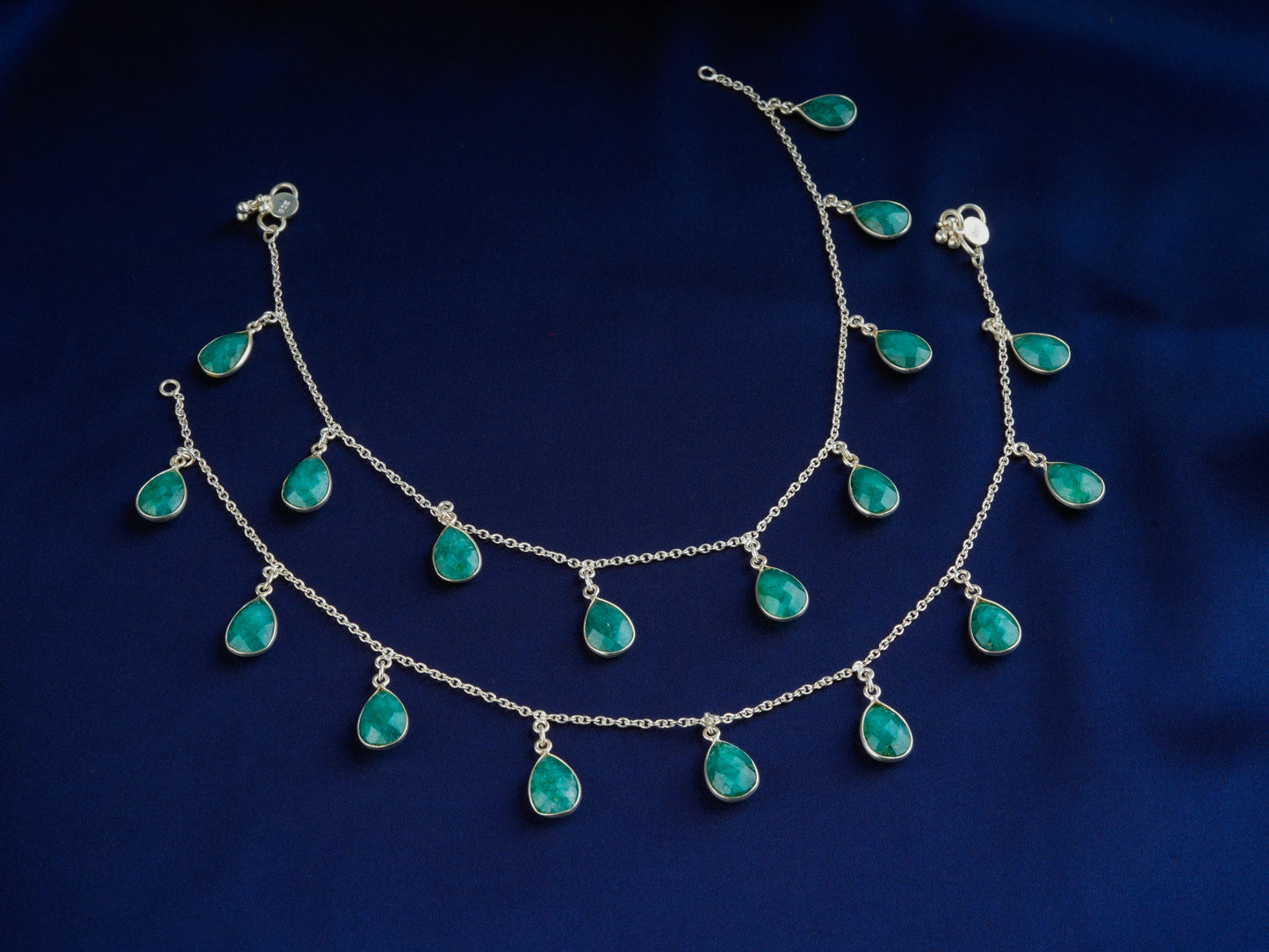 Emerald Drop Anklets