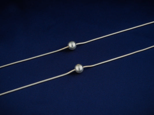 Uni Ball Silver Anklets