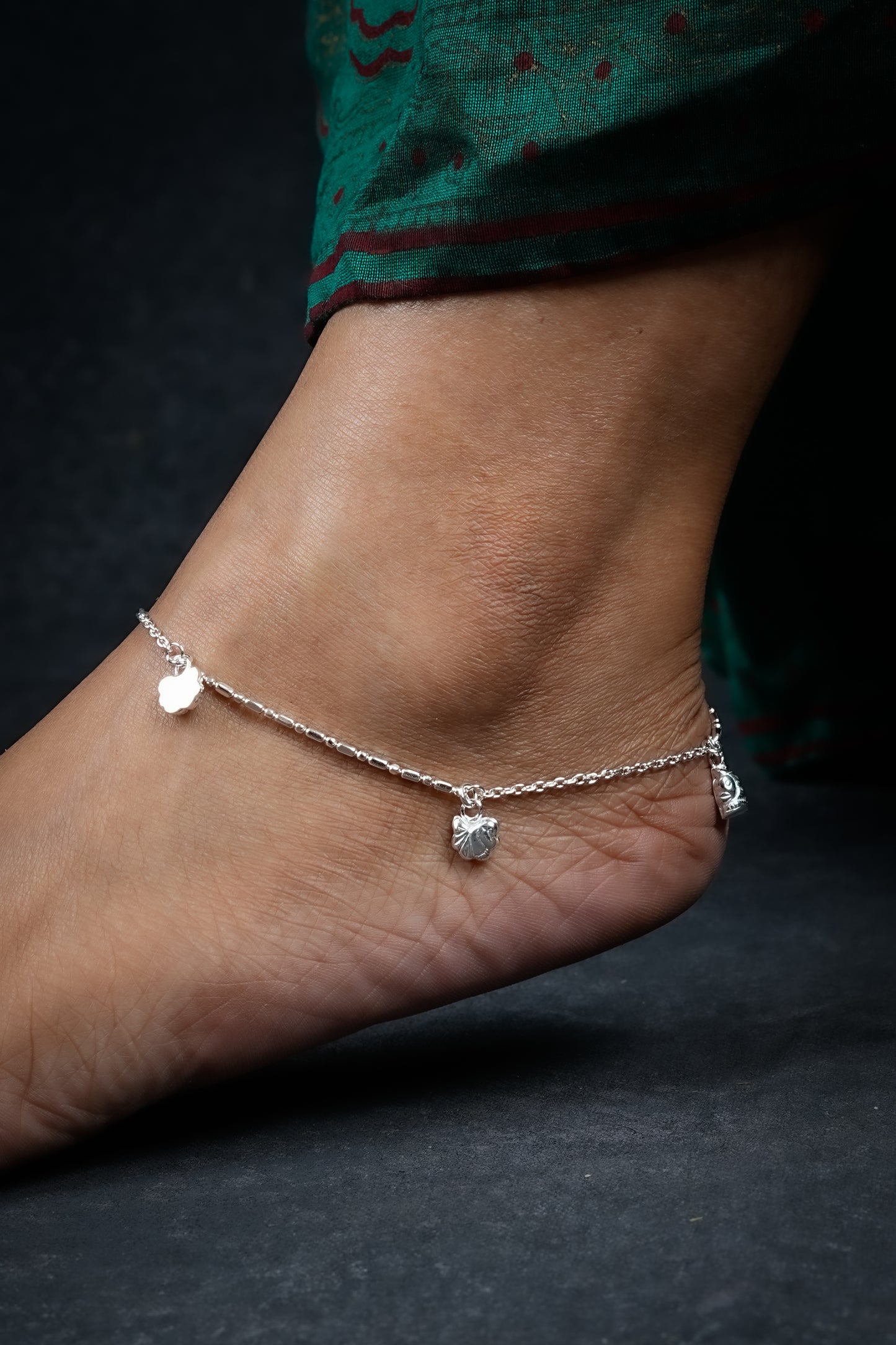 Charms Silver Anklets