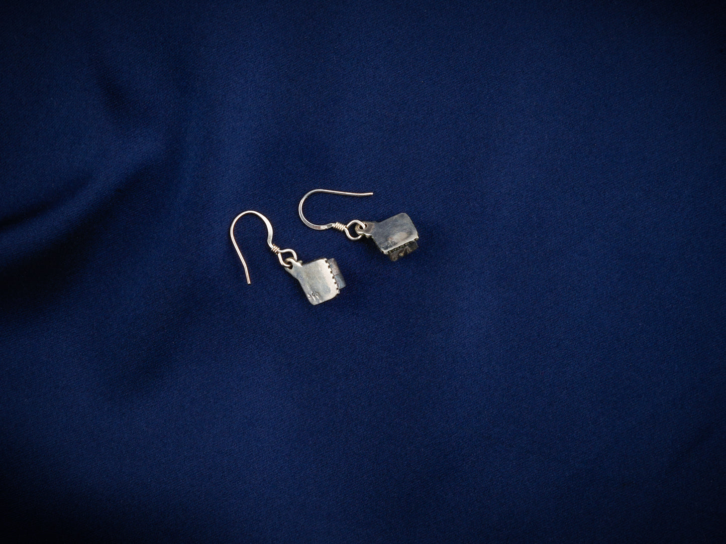 Rose Quartz Square Minimal Earrings