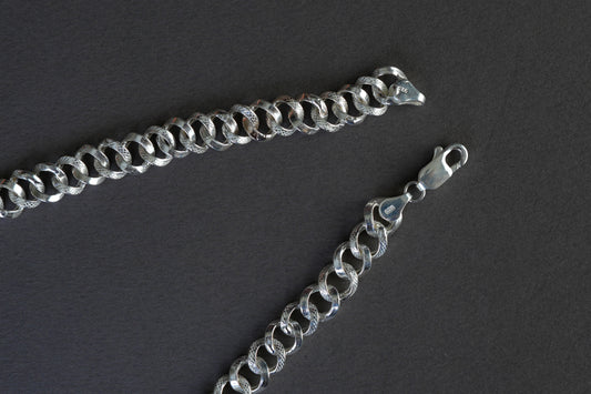 Diamond Cut Silver Men Chain