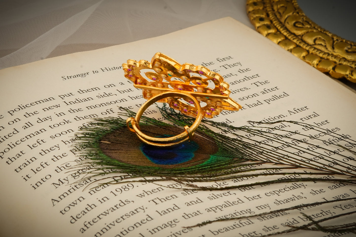 Purani Dillli Gold Plated Silver Ring (1)