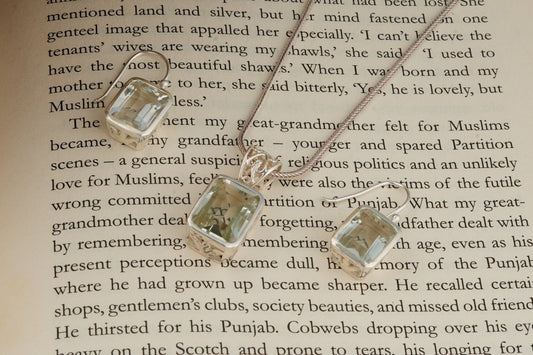 Quartz Crystal Necklace Set With Earrings