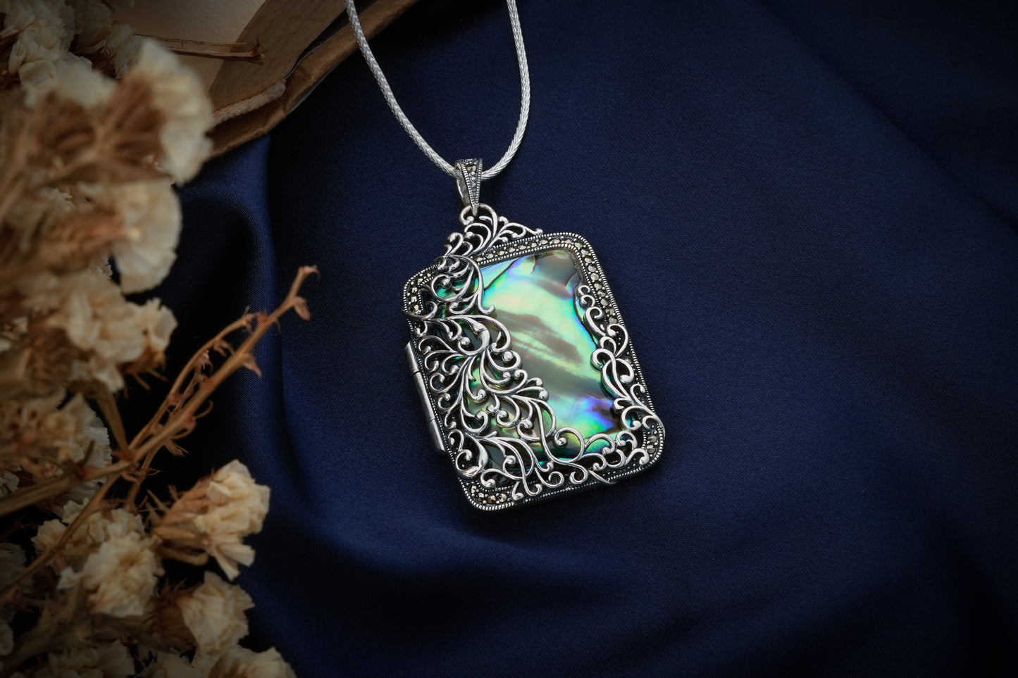 Abalone Silver Artistic Men Pendant