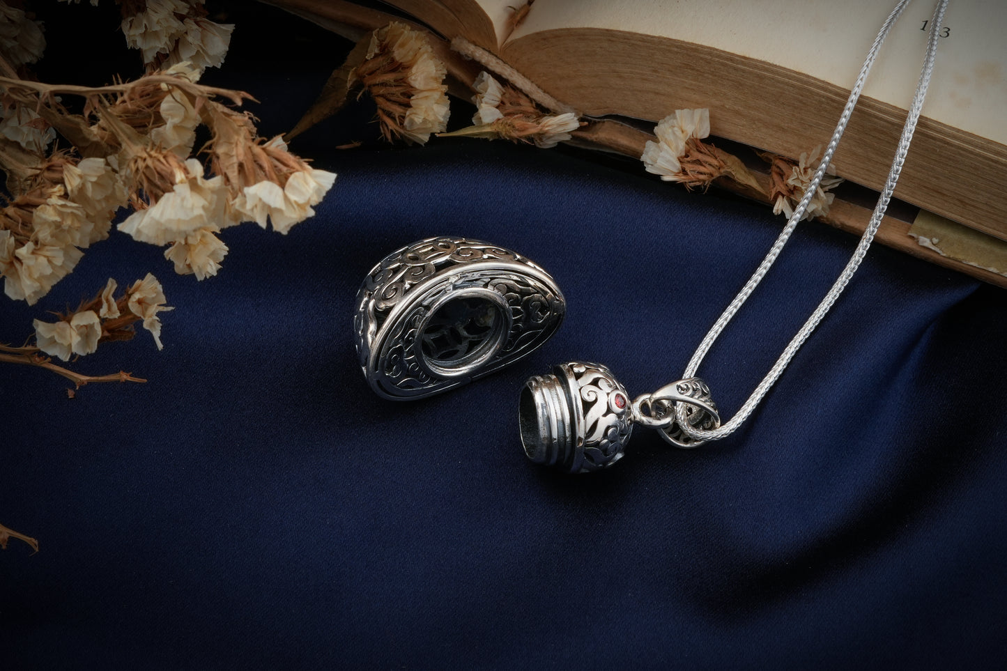 Turkish Perfume Bottle Shaped Openable Pendant