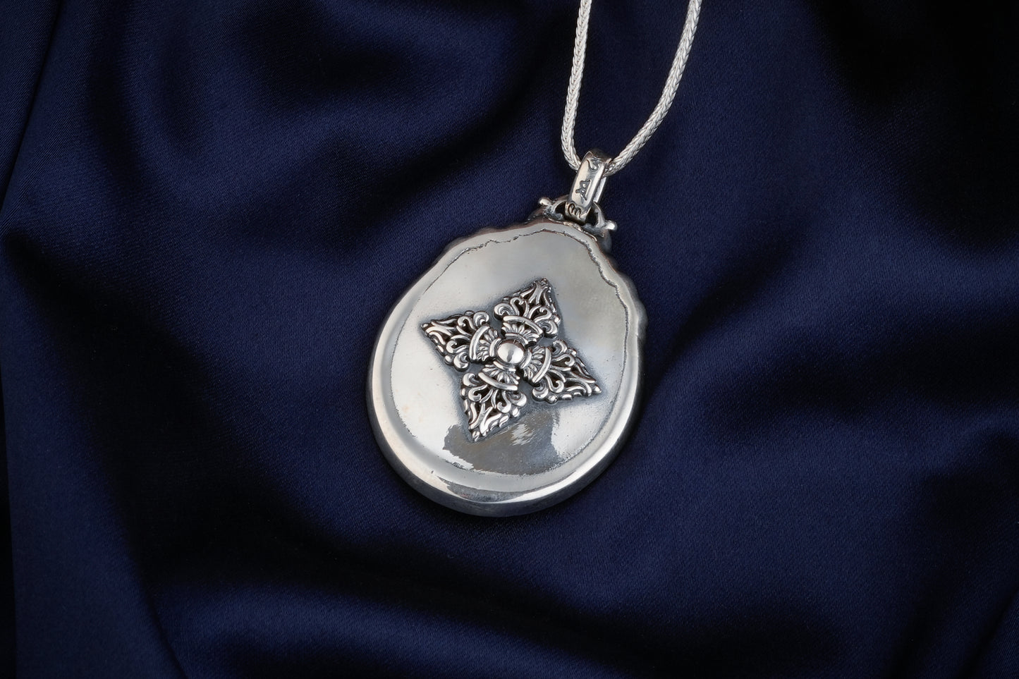 Revolving Dragon And Zodiacs Tibetan Oval Pendant